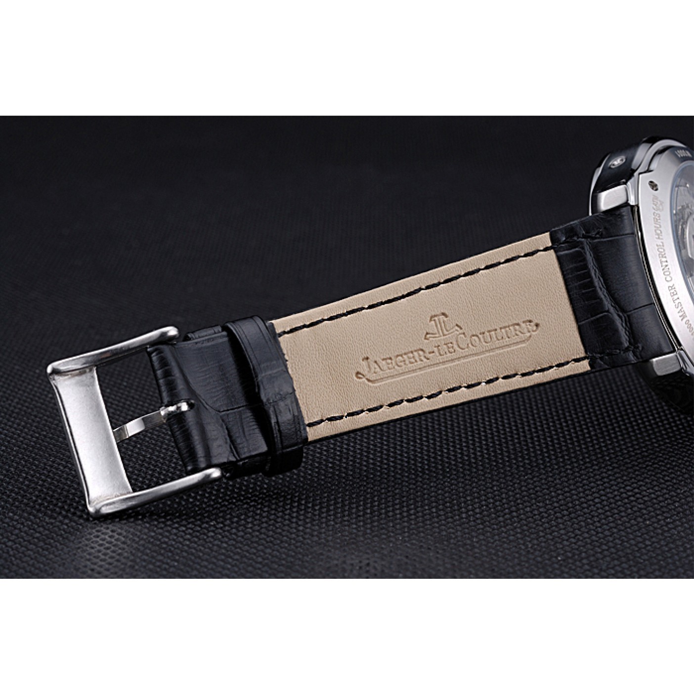 MiroTime Jaeger LeCoultre Rendez-Vous Night And Day White Dial Black Leather Bracelet 622082