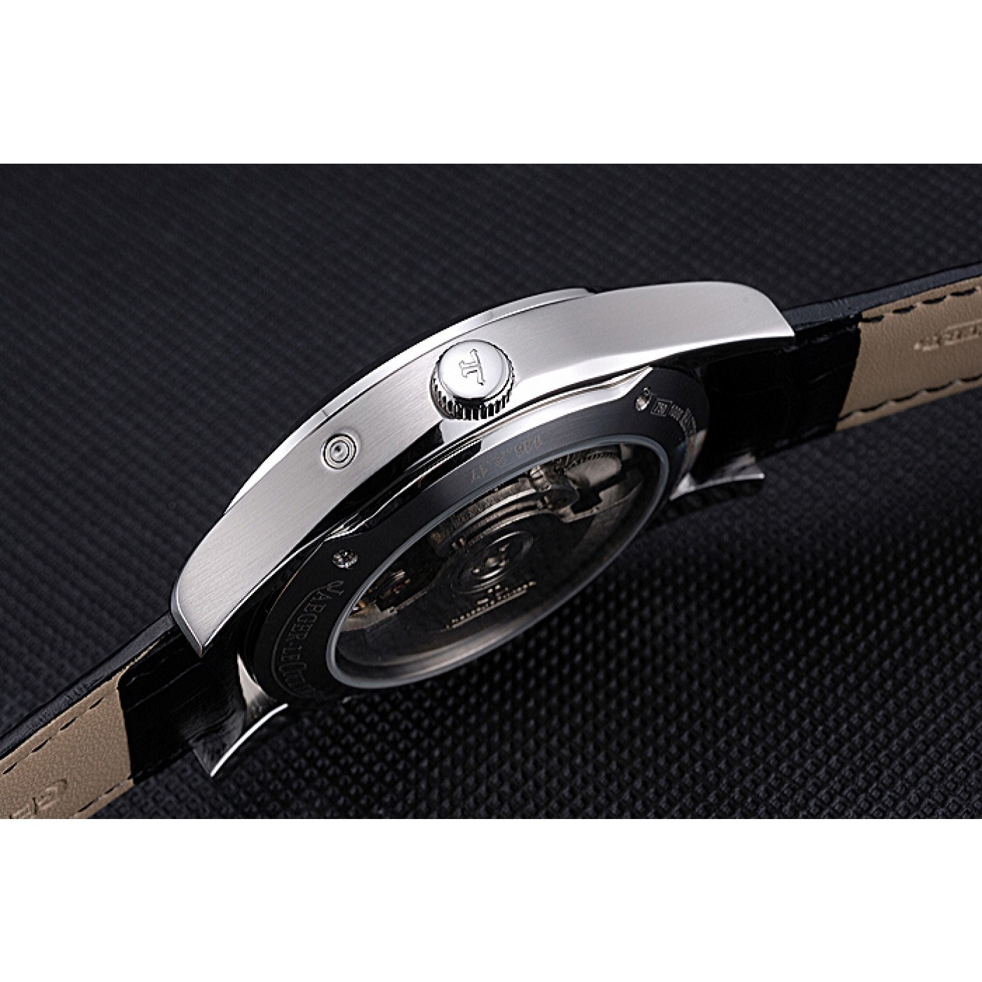 MiroTime Jaeger LeCoultre Rendez-Vous Night And Day White Dial Black Leather Bracelet 622082