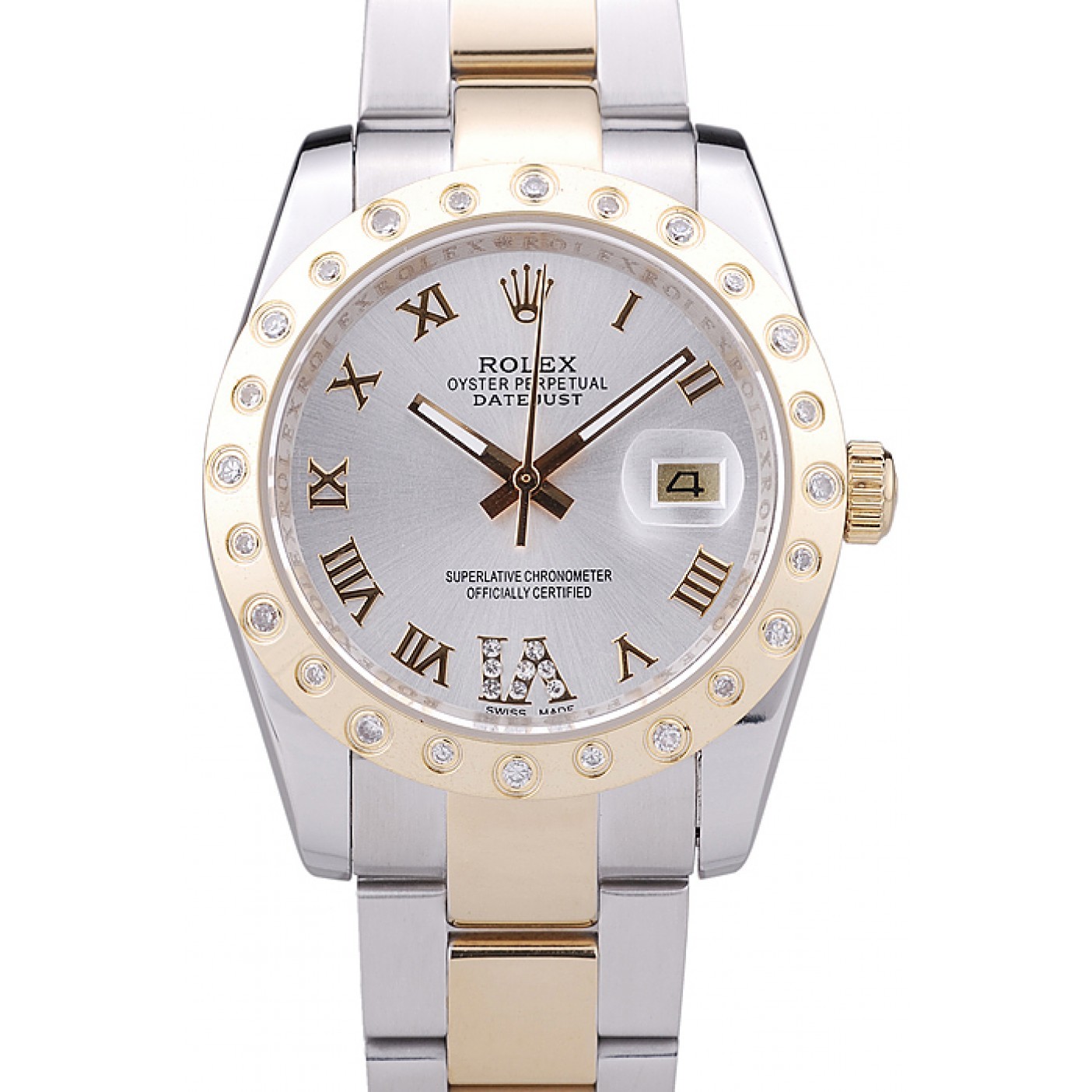 MiroTime Rolex Datejust Diamond Bezel White Dial 7464