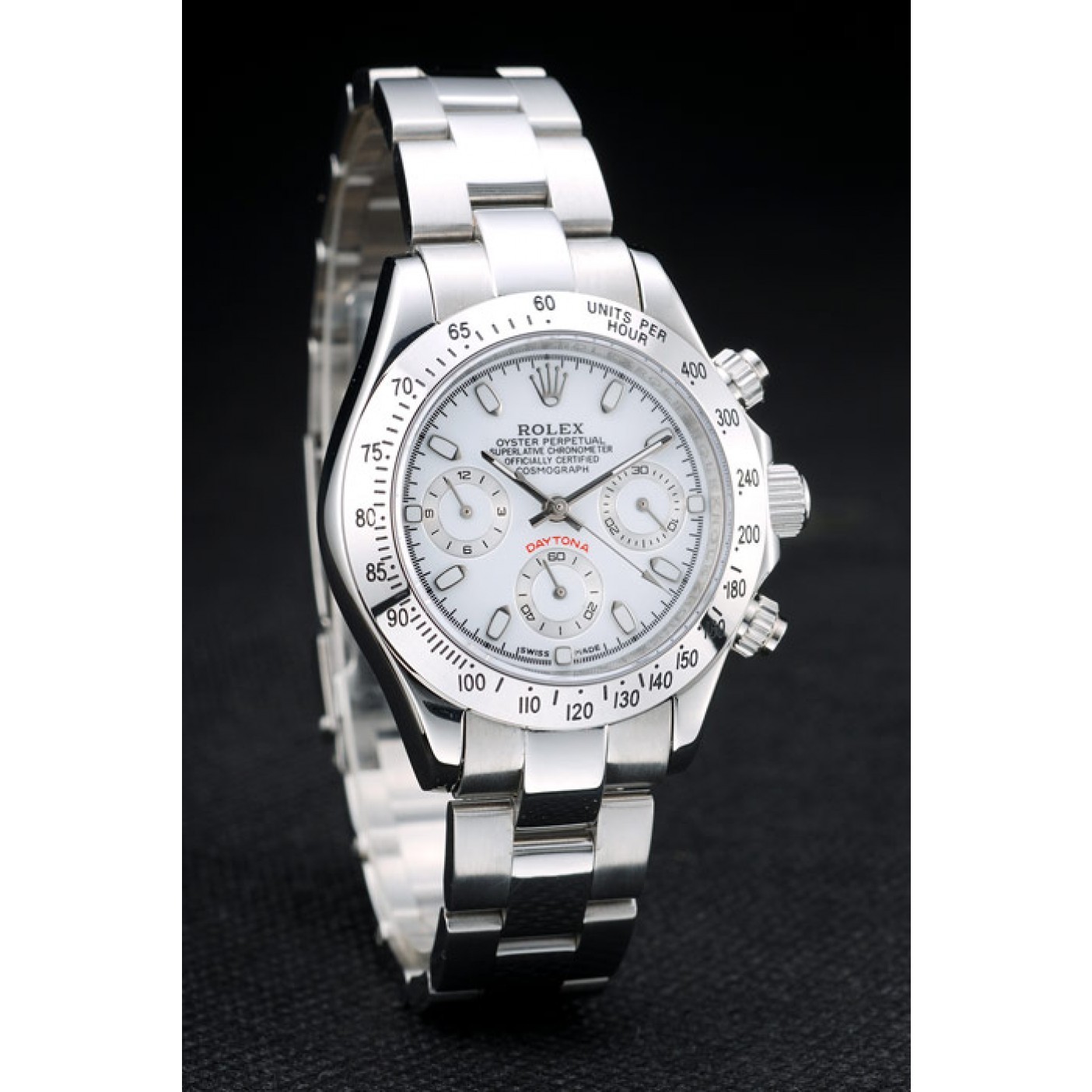 MiroTime Rolex Daytona Lady Stainless Steel Case White Dial Tachymeter