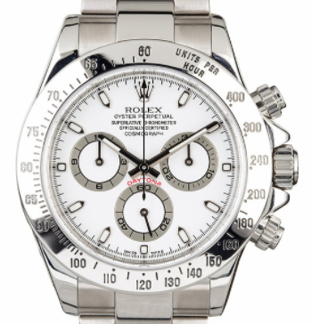 MiroTime Rolex Daytona Lady Stainless Steel Case White Dial Tachymeter