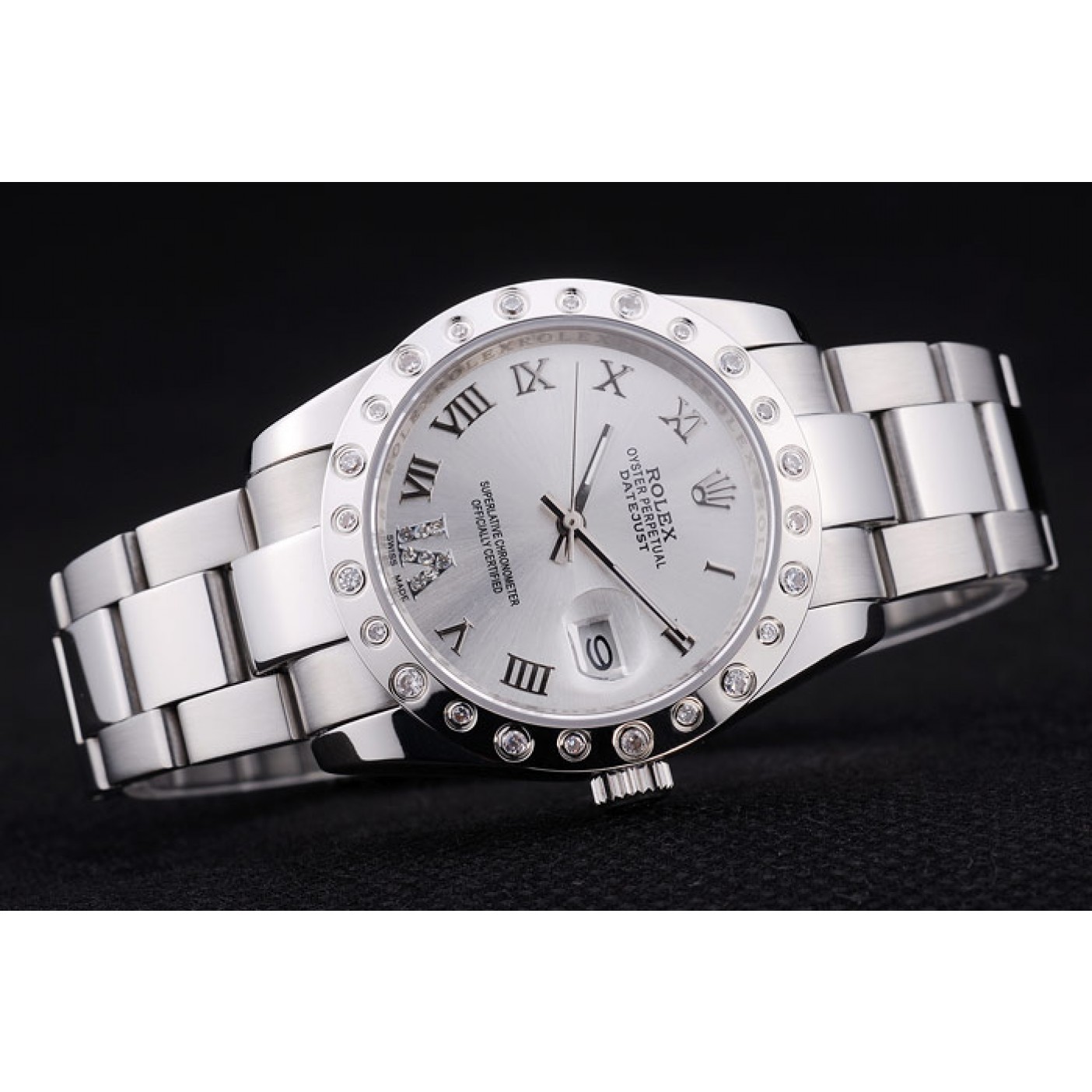 MiroTime Rolex Datejust Diamond Bezel Silver Dial 7468