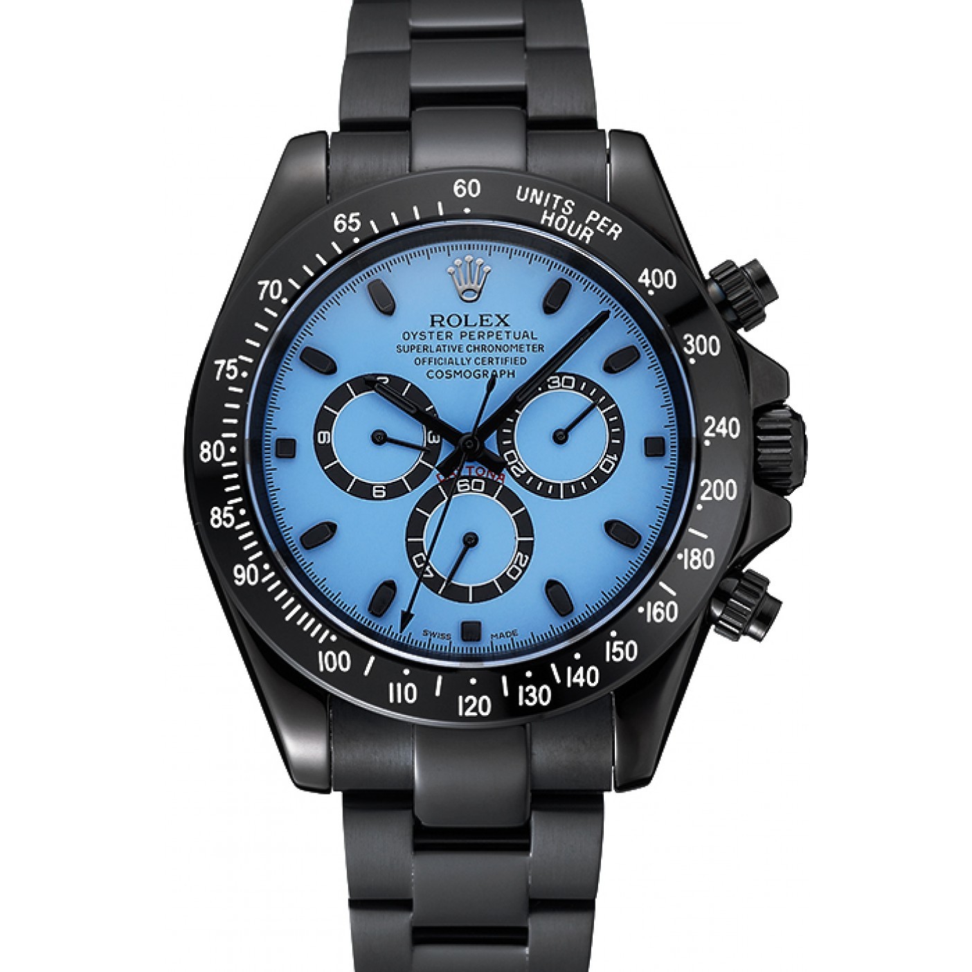 MiroTime Rolex Cosmograph Daytona Blue And Black Dial Black Stainless Steel Case And Bracelet 1454250