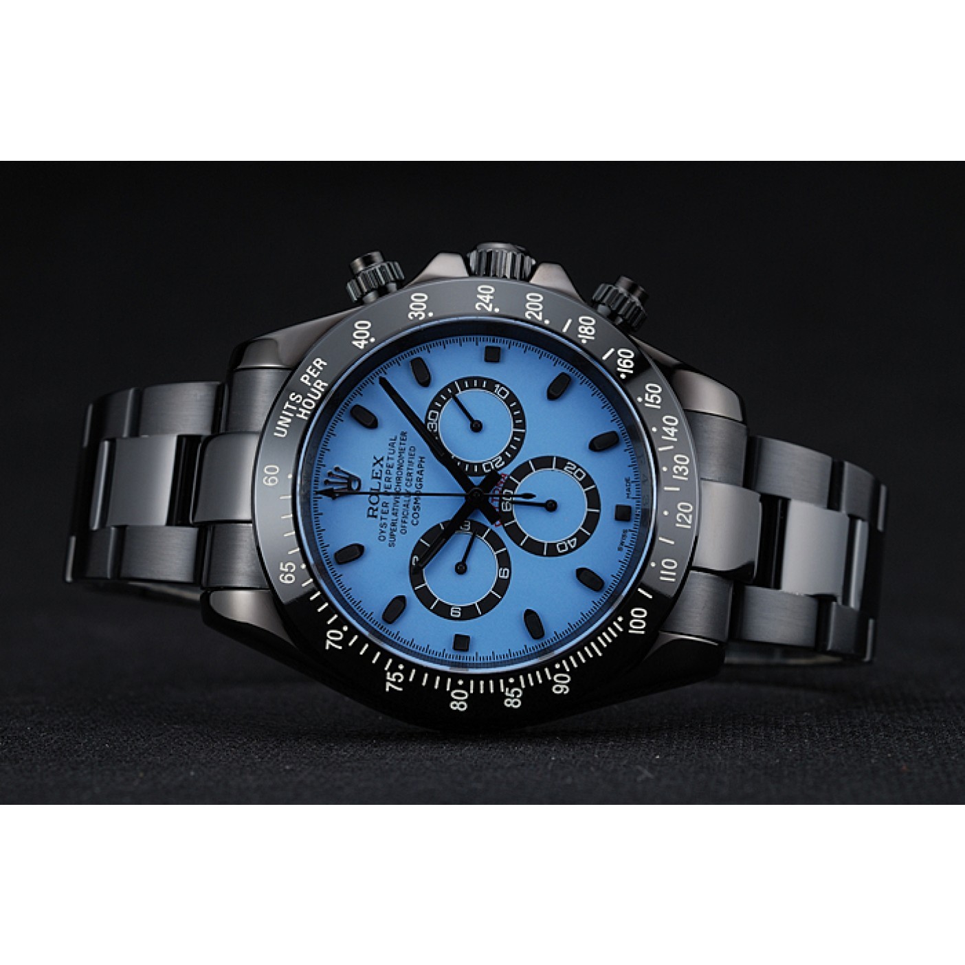 MiroTime Rolex Cosmograph Daytona Blue And Black Dial Black Stainless Steel Case And Bracelet 1454250