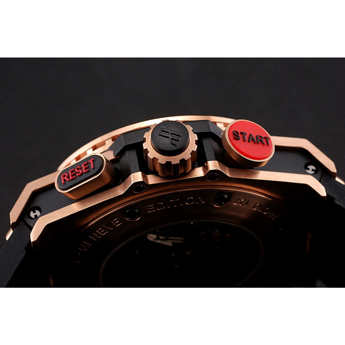 MiroTime Swiss Hublot Big Bang Limited Edition Formula 1 Black And Red Dial Gold Case Black Strap 62287
