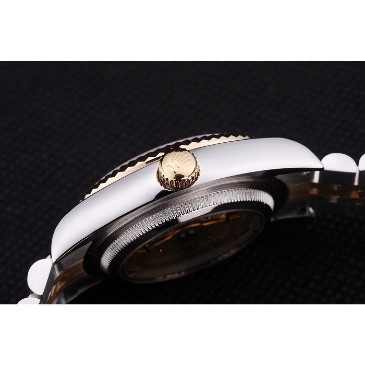 MiroTime Rolex Datejust Black Dial Diamonds Ribbed Bezel 7453