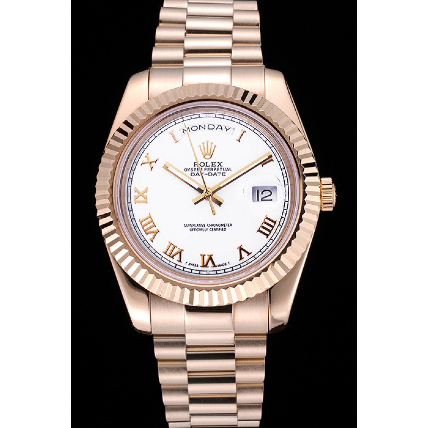MiroTime Rolex Day-Date White Dial Gold Bracelet 622546