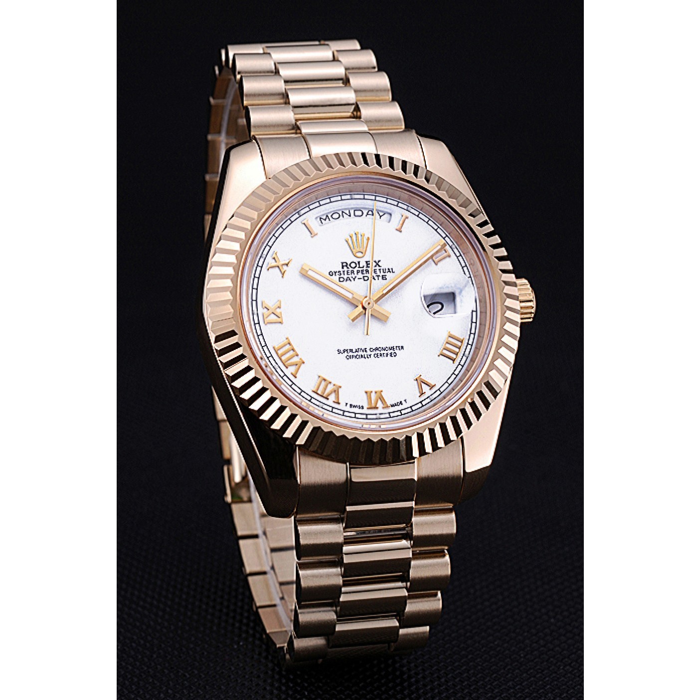 MiroTime Rolex Day-Date White Dial Gold Bracelet 622546