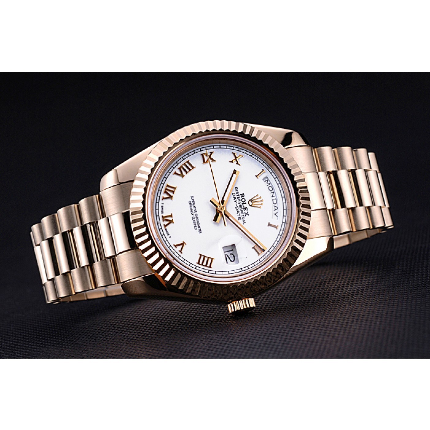 MiroTime Rolex Day-Date White Dial Gold Bracelet 622546