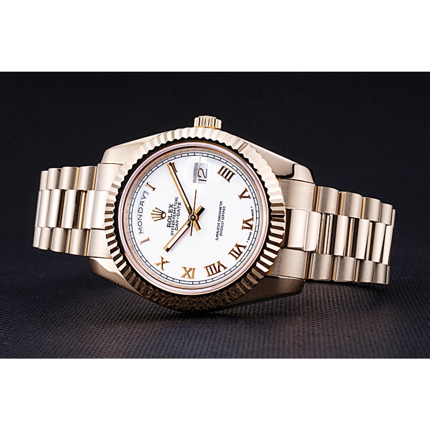 MiroTime Rolex Day-Date White Dial Gold Bracelet 622546