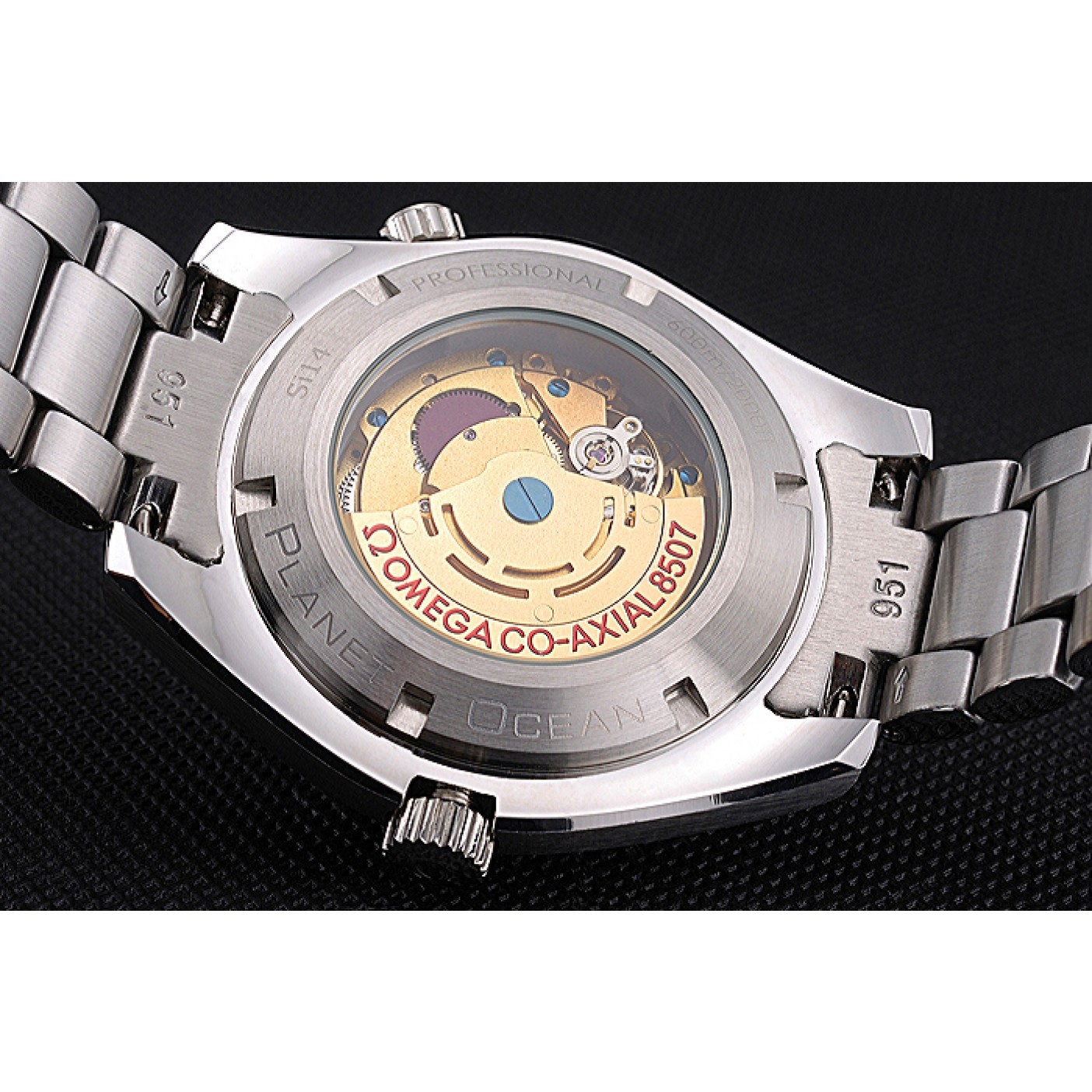 MiroTime Omega Seamaster GMT White Dial Orange Bezel Stainless Steel Case 622718