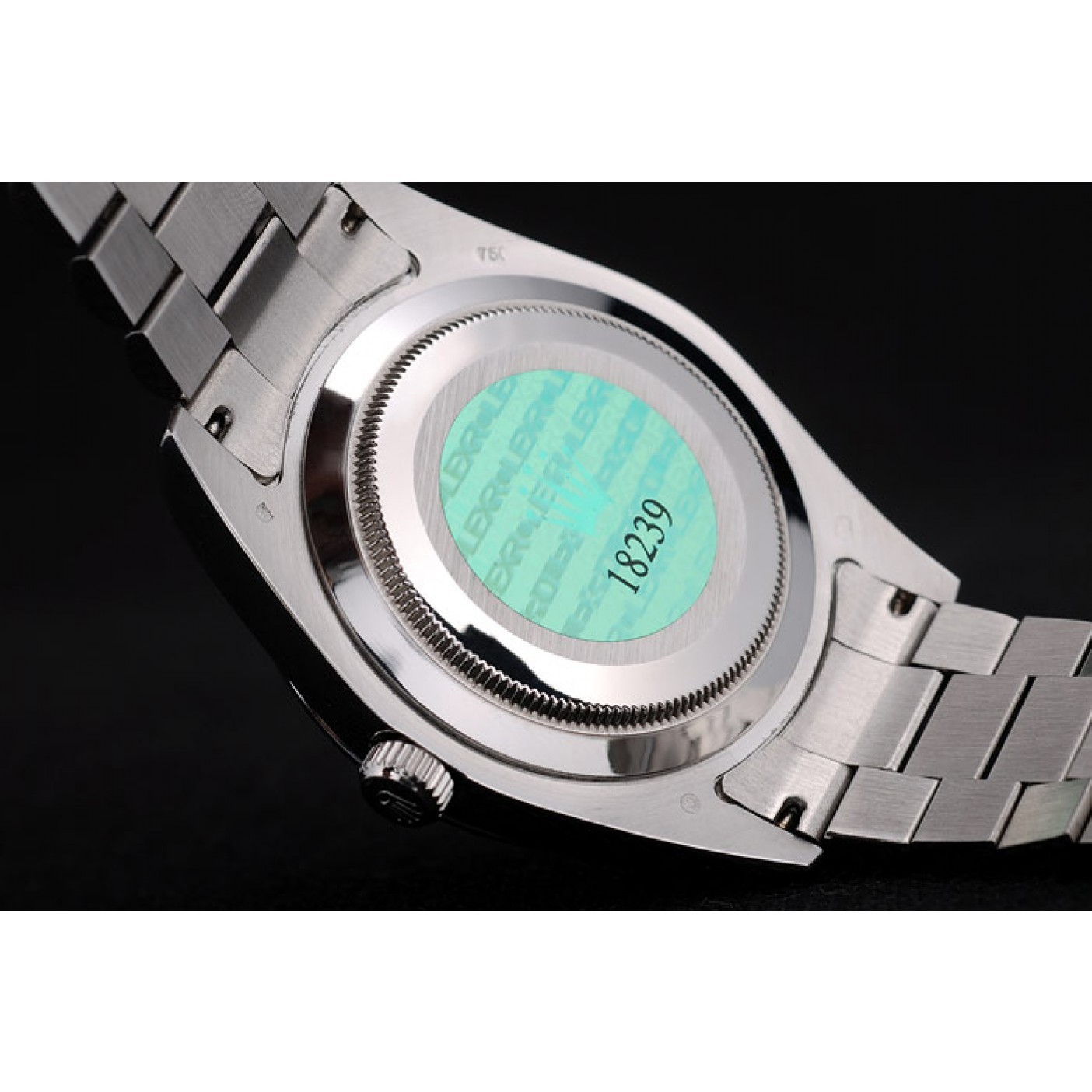 MiroTime Rolex DayDate Stainless Steel Ribbed Bezel Silver Dial 41976