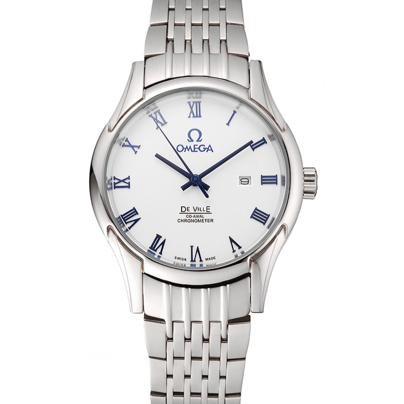 MiroTime Omega De Ville White Dial Blue Numerals Stainless Steel Case And Bracelet 1453787