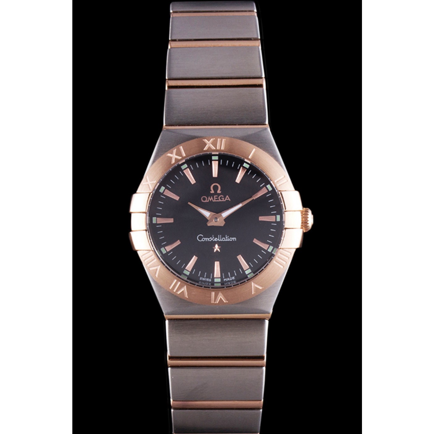 MiroTime Omega Constellation Rose Gold Bezel Two Tone Band som100 621480
