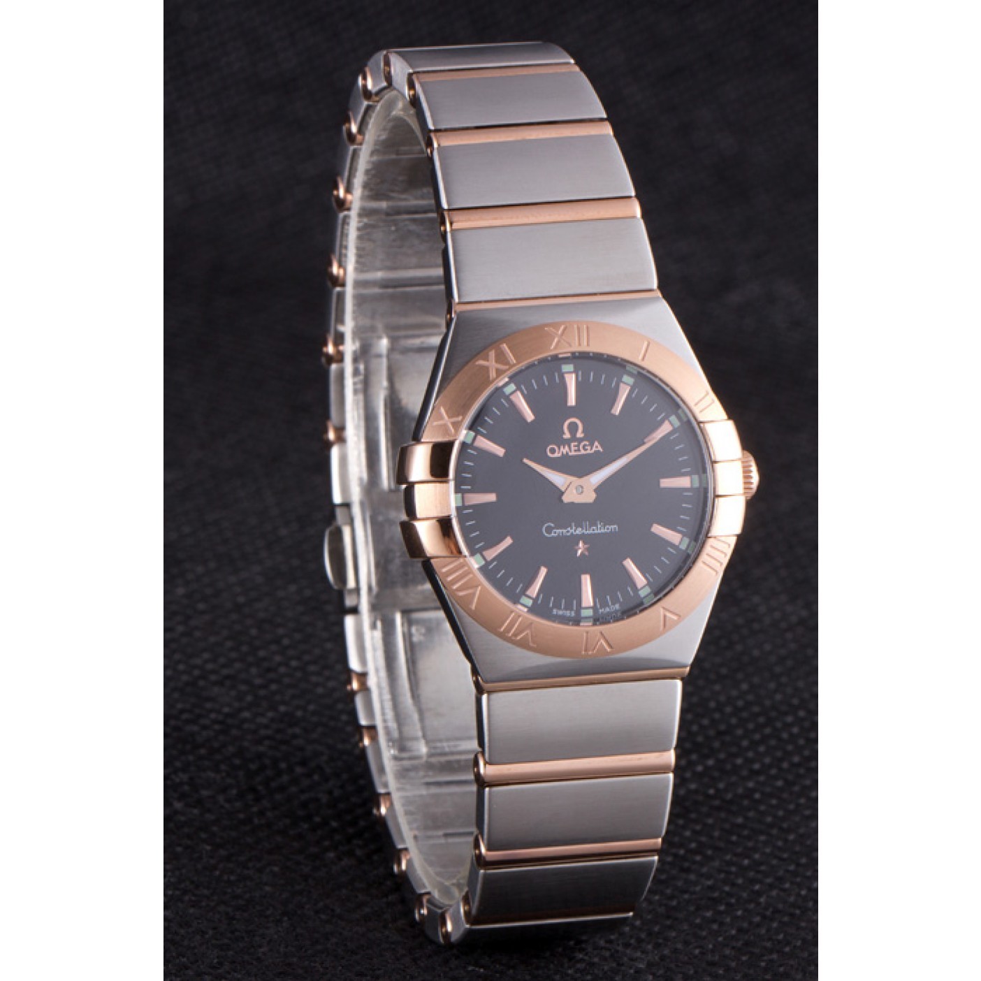 MiroTime Omega Constellation Rose Gold Bezel Two Tone Band som100 621480