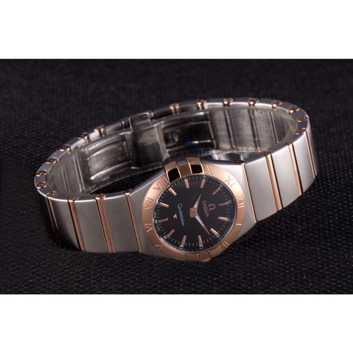 MiroTime Omega Constellation Rose Gold Bezel Two Tone Band som100 621480