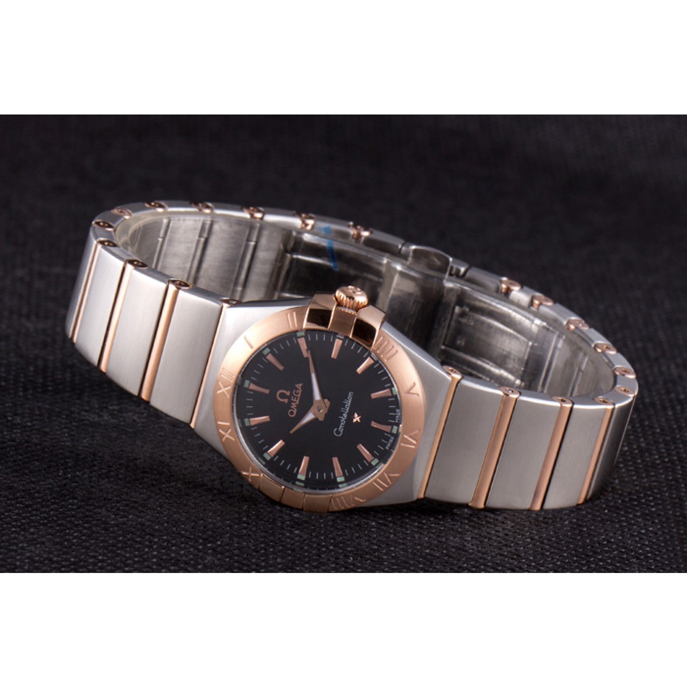 MiroTime Omega Constellation Rose Gold Bezel Two Tone Band som100 621480