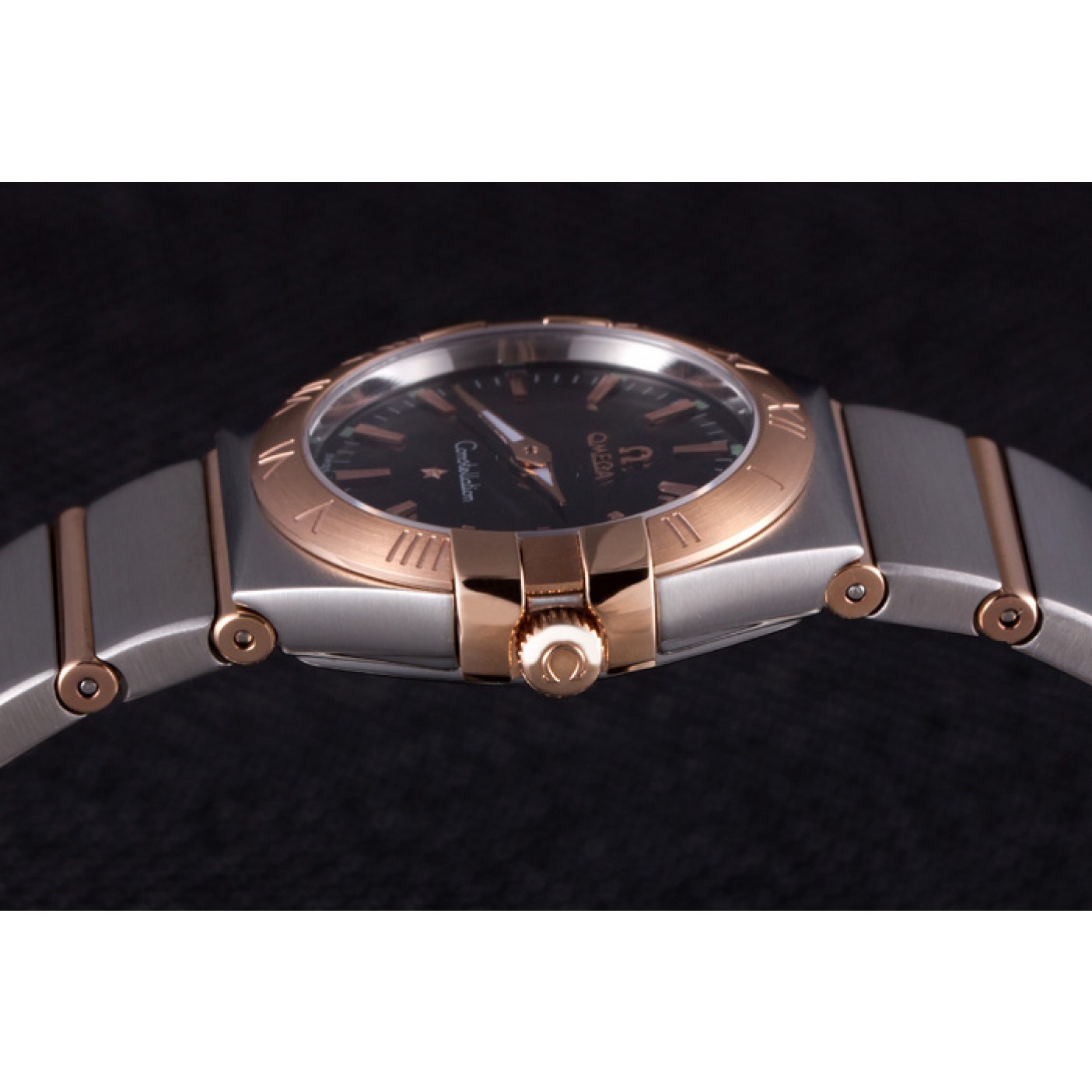 MiroTime Omega Constellation Rose Gold Bezel Two Tone Band som100 621480