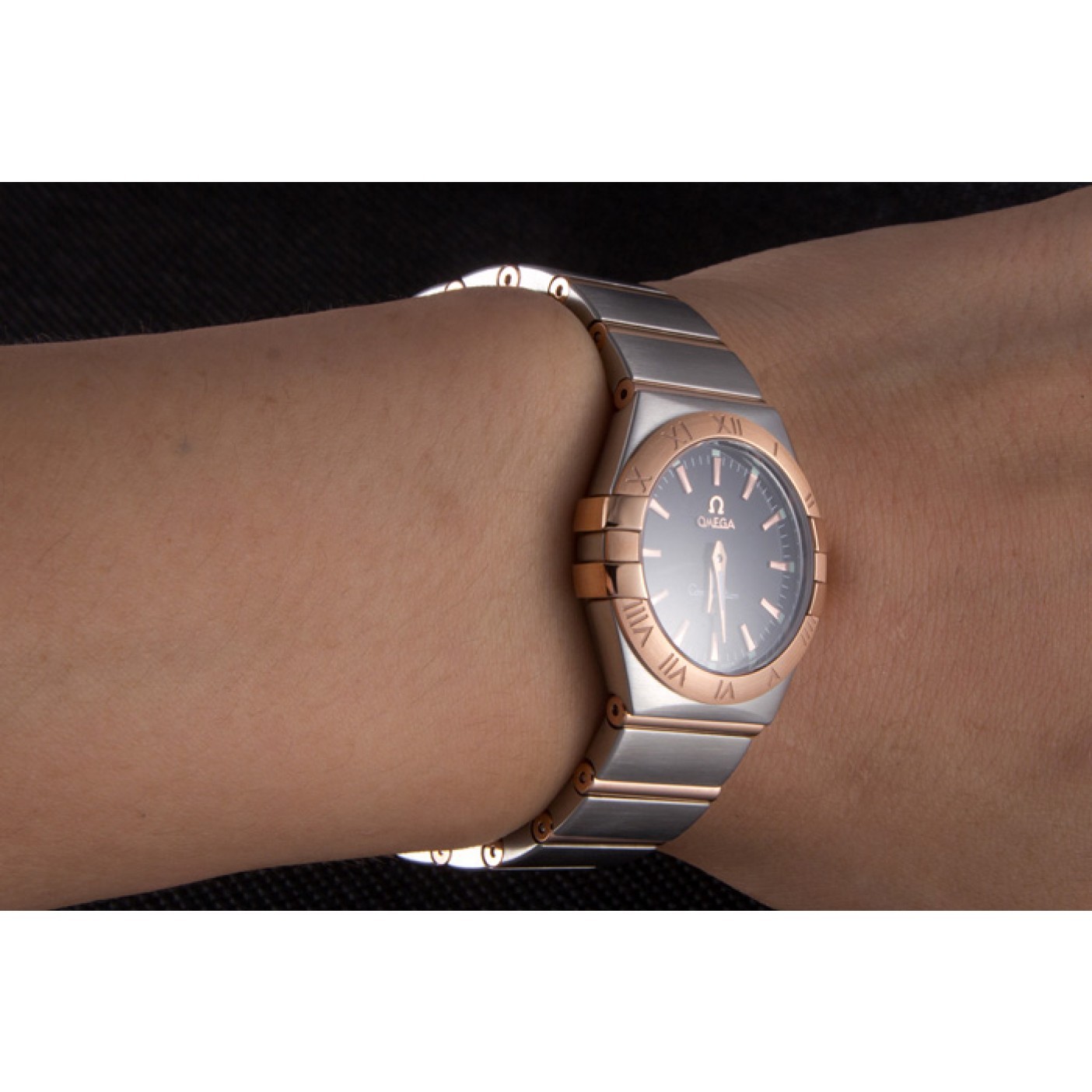MiroTime Omega Constellation Rose Gold Bezel Two Tone Band som100 621480