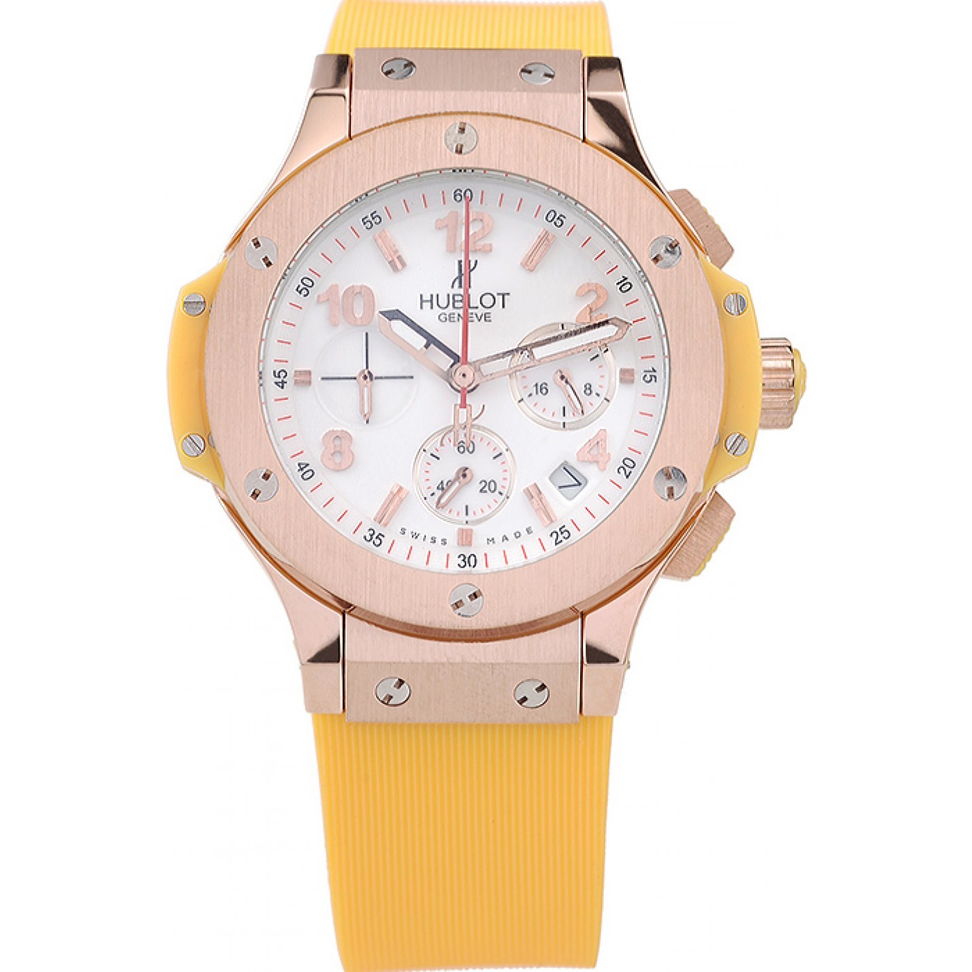 MiroTime Hublot Big Bang Yellow Strap White Dial Watch 98068