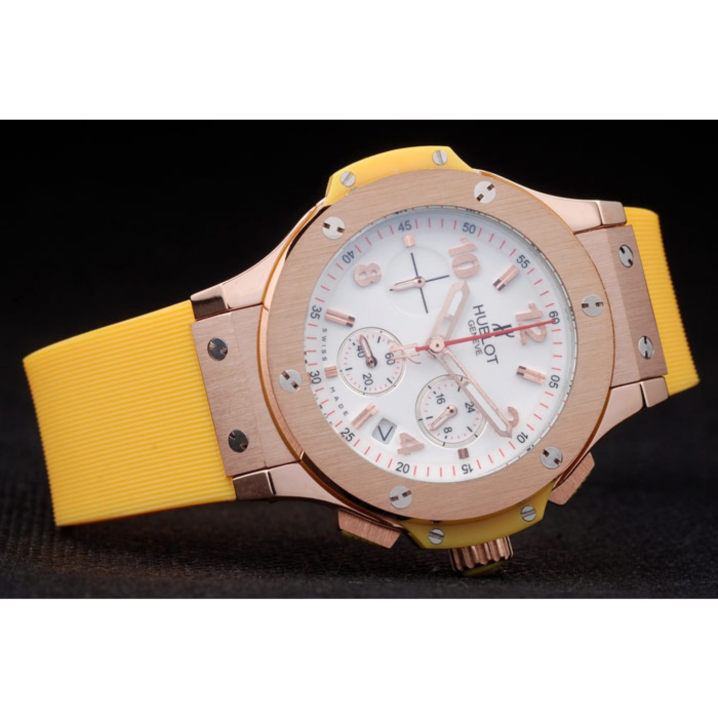 MiroTime Hublot Big Bang Yellow Strap White Dial Watch 98068