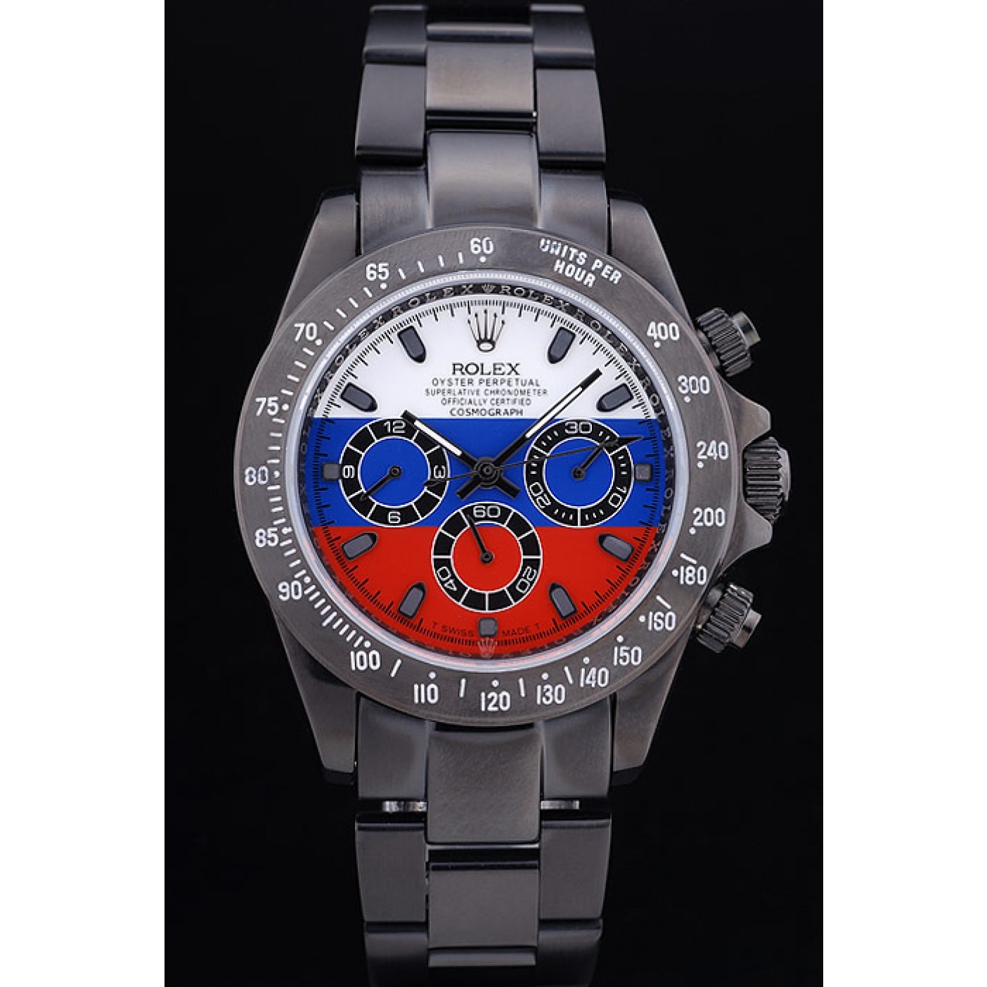 MiroTime Rolex Cosmograph Daytona Black Bracelet Russian Flag Dial 7472