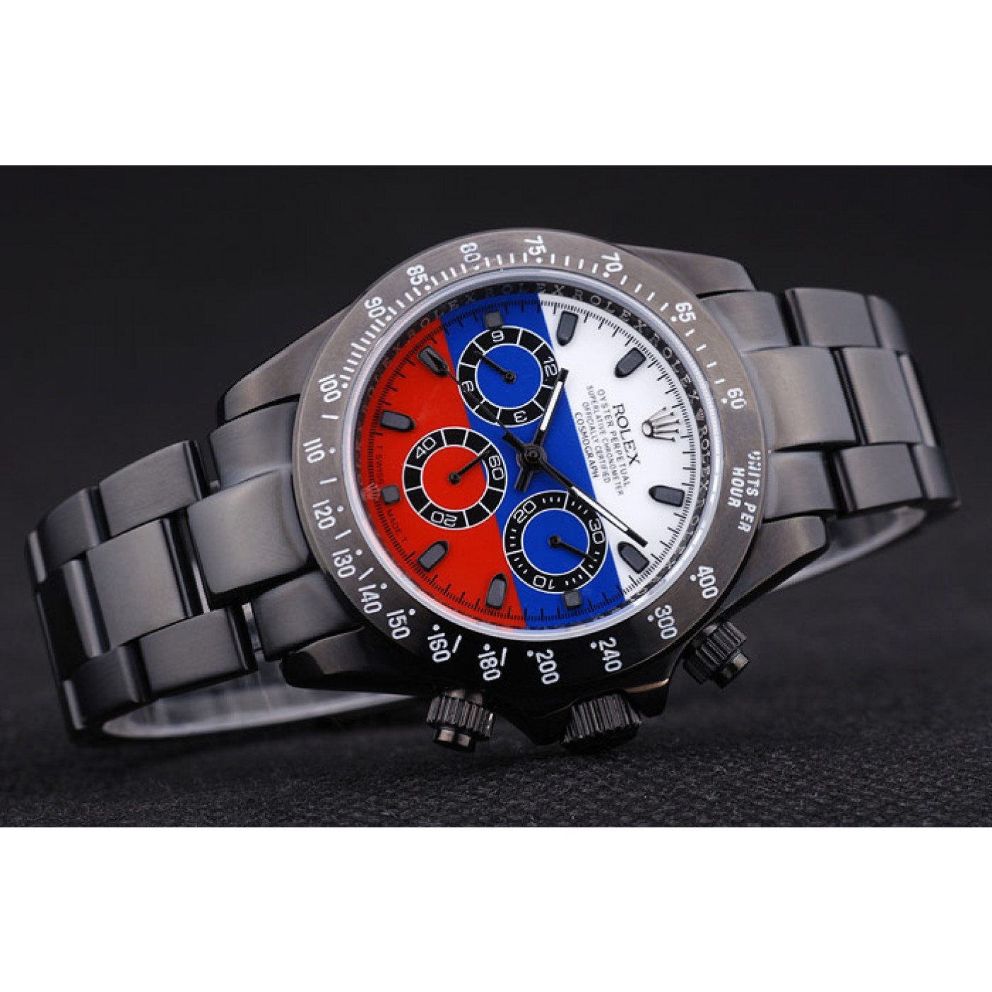MiroTime Rolex Cosmograph Daytona Black Bracelet Russian Flag Dial 7472