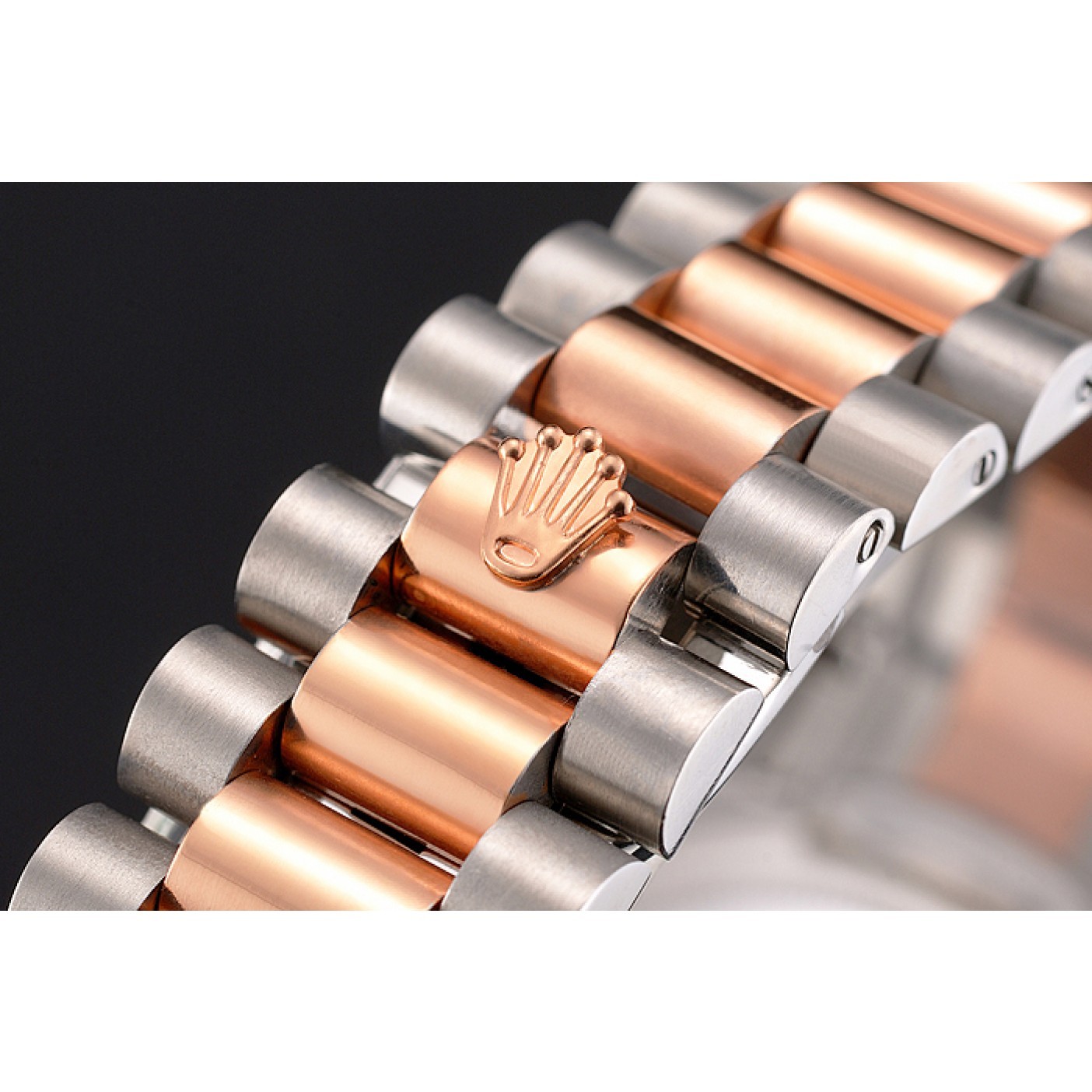 MiroTime Swiss Rolex Datejust Rose Gold Dial And Bezel Stainless Steel Case Two Tone Bracelet