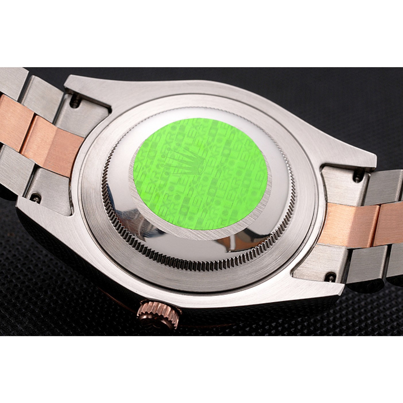 MiroTime Swiss Rolex Datejust Rose Gold Dial And Bezel Stainless Steel Case Two Tone Bracelet