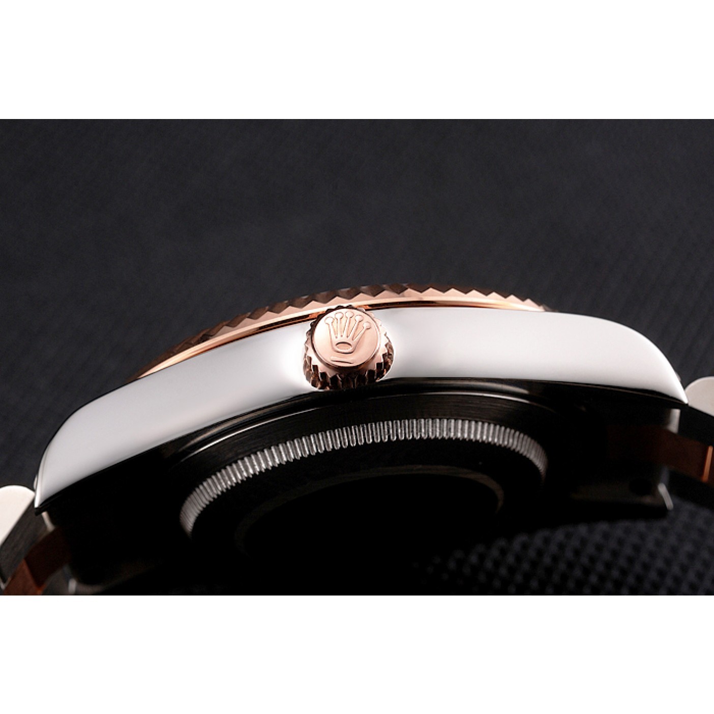 MiroTime Swiss Rolex Datejust Rose Gold Dial And Bezel Stainless Steel Case Two Tone Bracelet