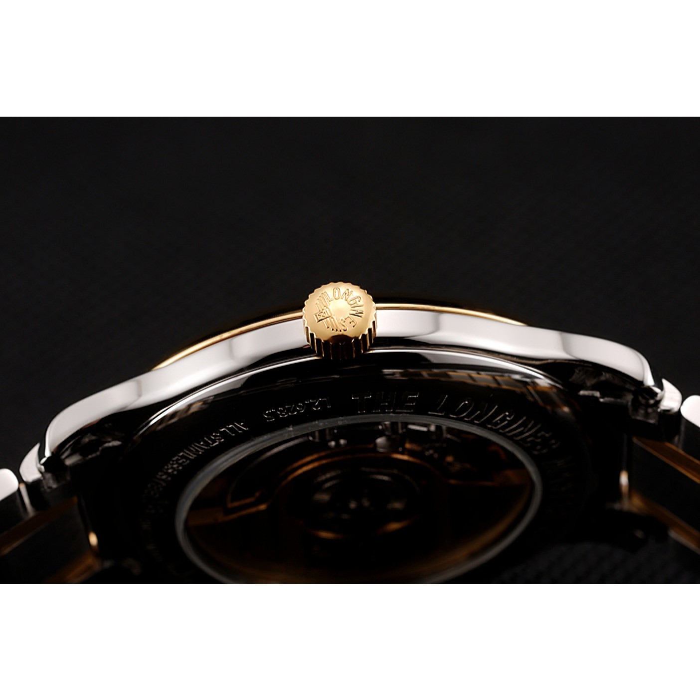 MiroTime Swiss Longines Master White Dial Diamond Hour Markers Two Tone Stainless Steel Bracelet 1453930
