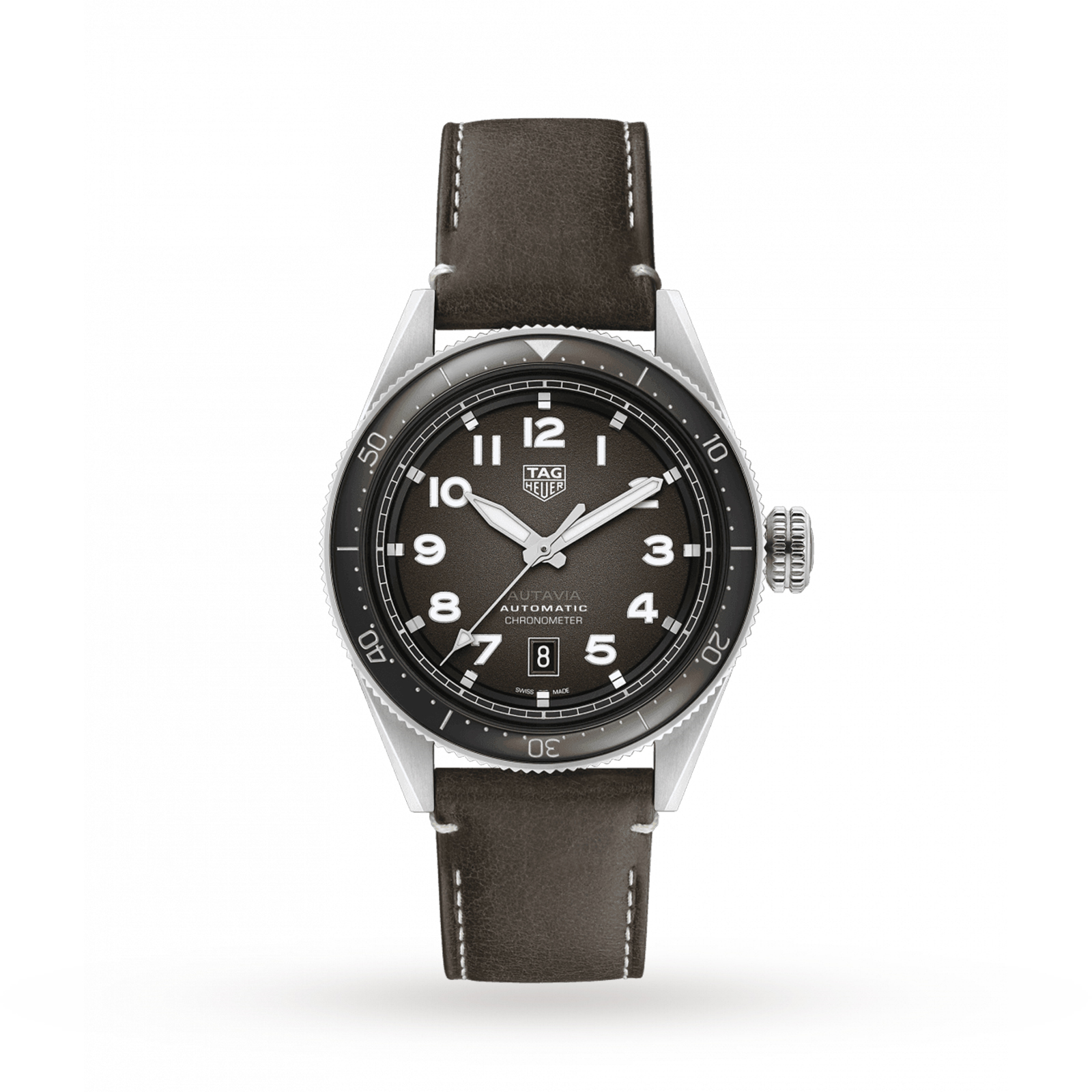 MiroTime TAG Heuer Autavia Calibre 5 COSC 42mm Mens Watch WBE5114.FC8266
