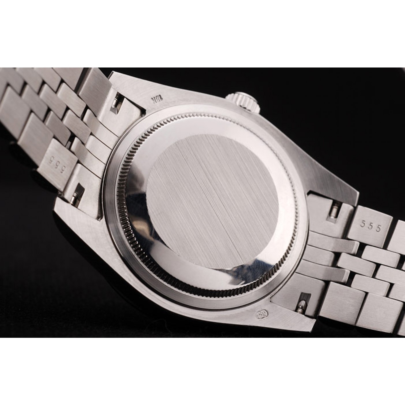 MiroTime Rolex DateJust Brushed Stainless Steel Case Orange Flowers Dial Diamonds Plated