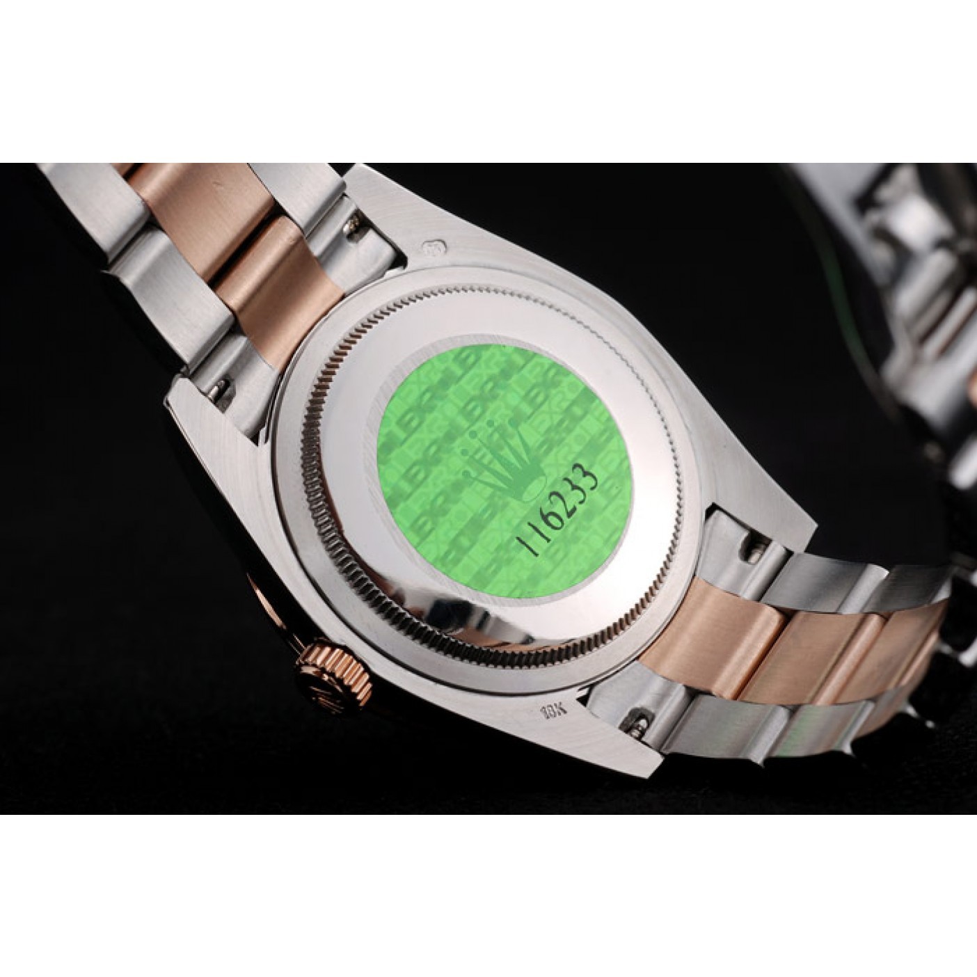MiroTime Rolex DateJust Brushed Stainless Steel Case Brown Dial Diamond Plated 41994