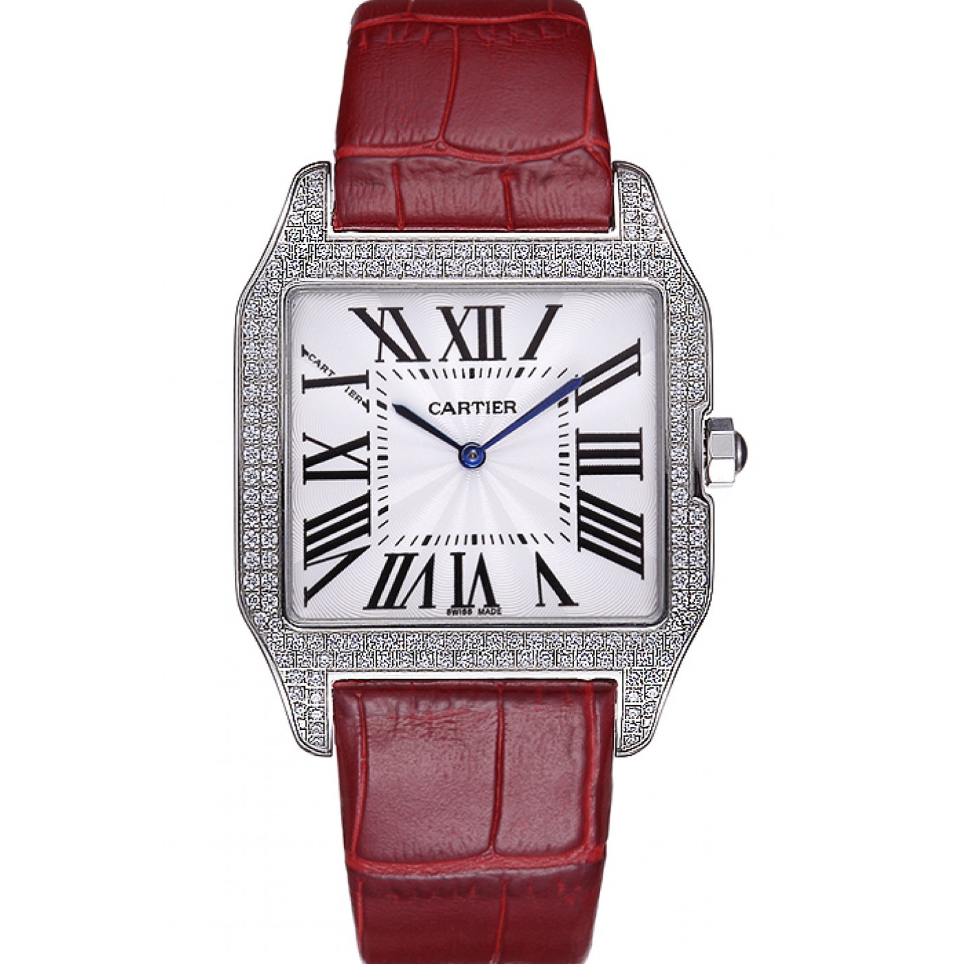 MiroTime Cartier Santos 100 Diamond Silver Bezel 621928