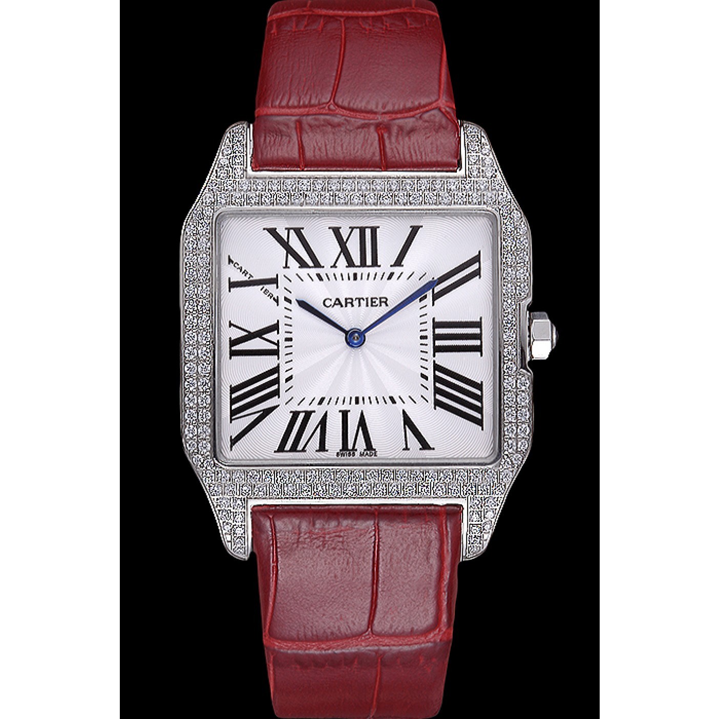 MiroTime Cartier Santos 100 Diamond Silver Bezel 621928