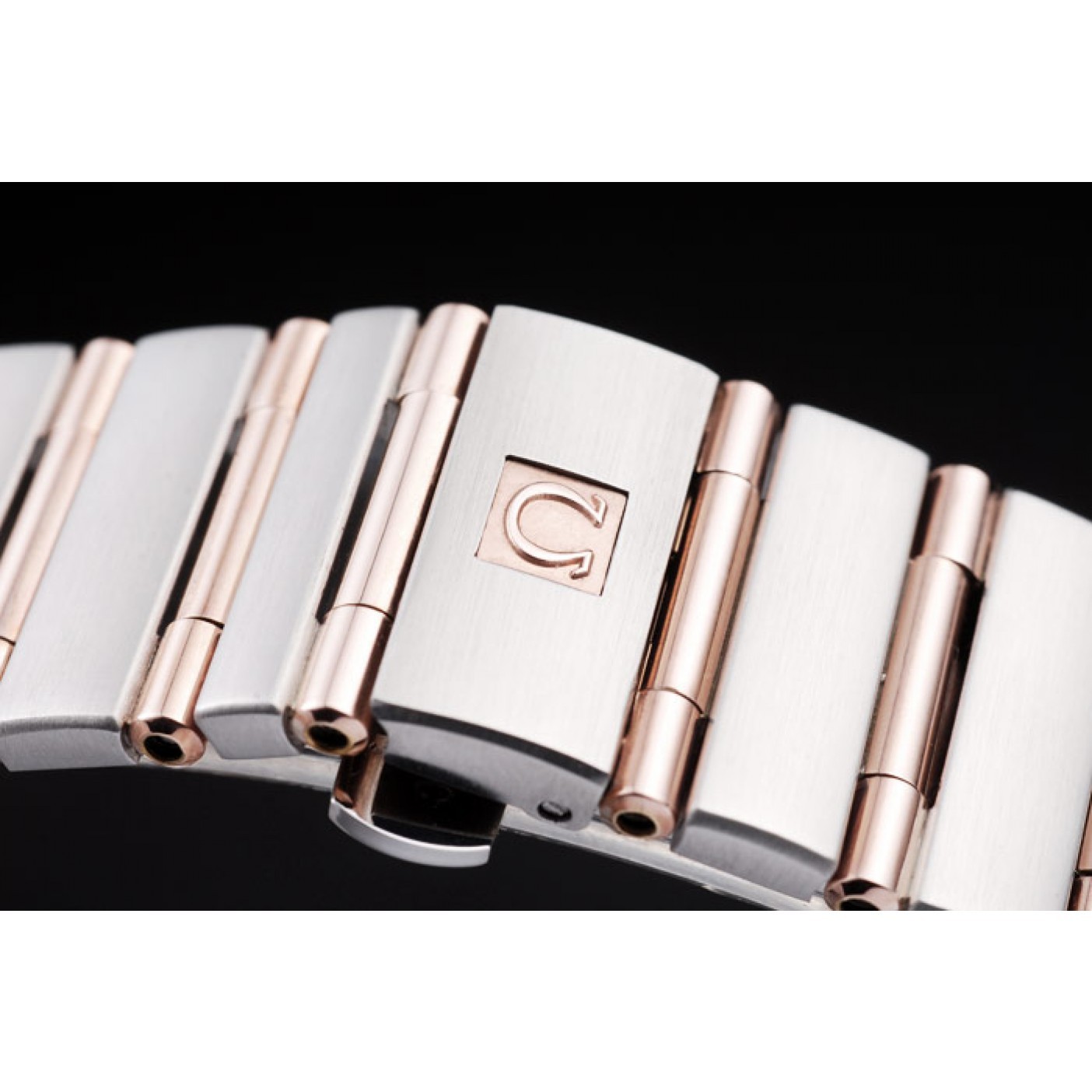 MiroTime Omega Swiss Constellation Jewelry Rose Gold Case Radial Emblem White Dial