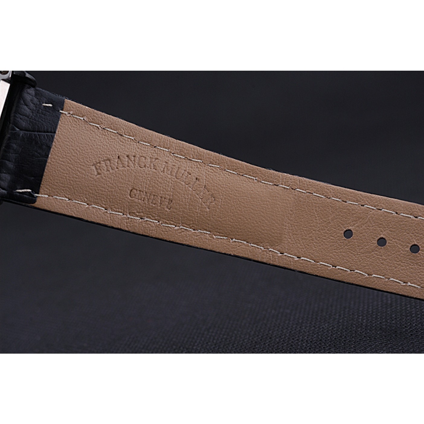 MiroTime Franck Muller Casablanca White Dial Numbers Black Croco Strap 80303