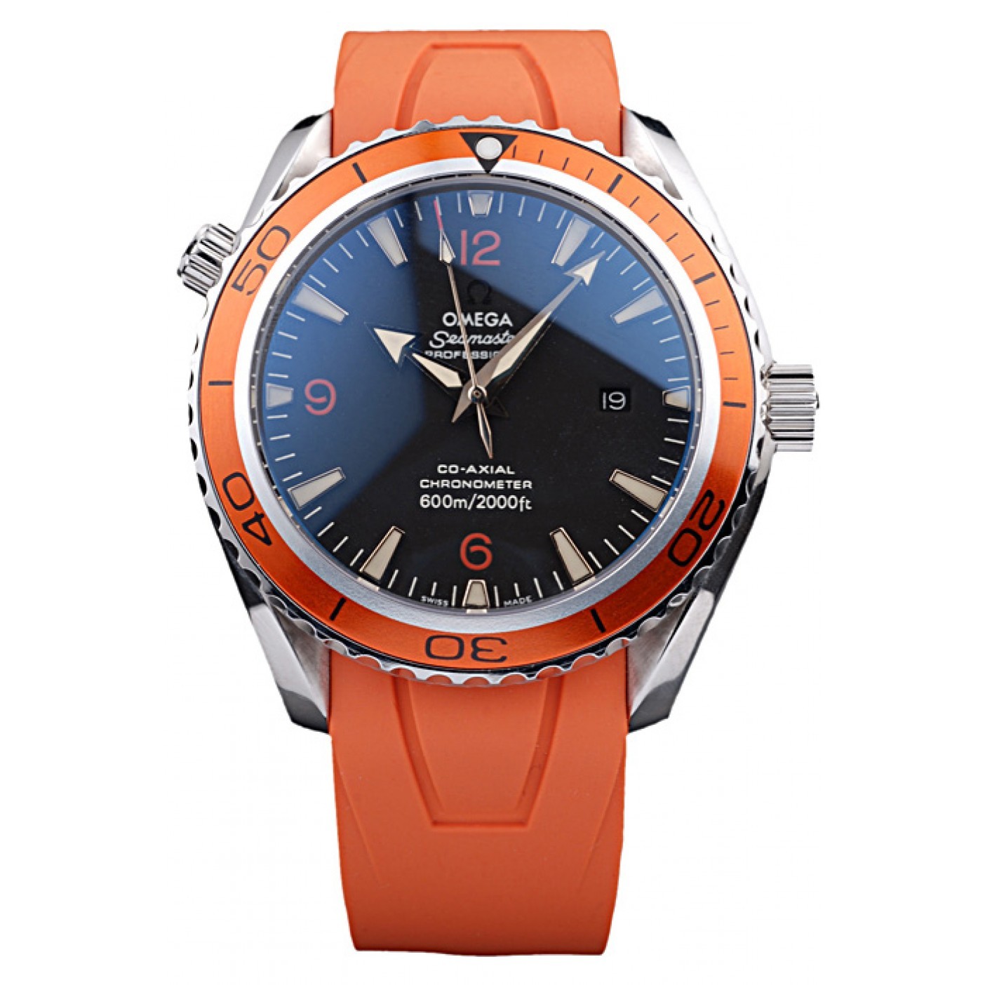 MiroTime Omega Swiss Seamaster Planet Ocean Big Size Orange Strap