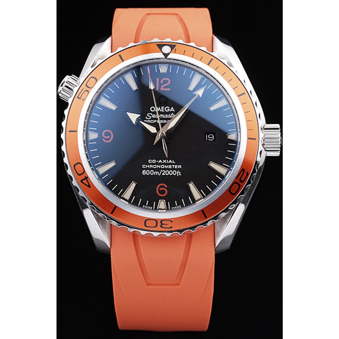 MiroTime Omega Swiss Seamaster Planet Ocean Big Size Orange Strap