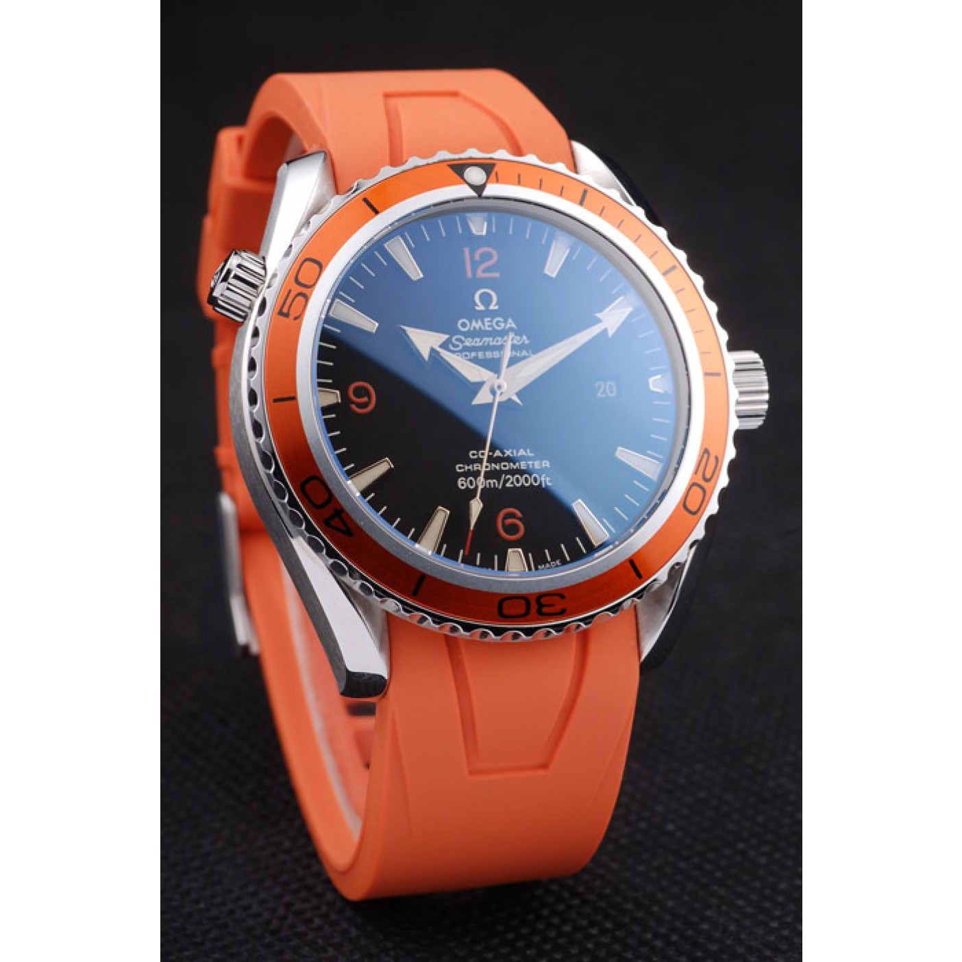 MiroTime Omega Swiss Seamaster Planet Ocean Big Size Orange Strap