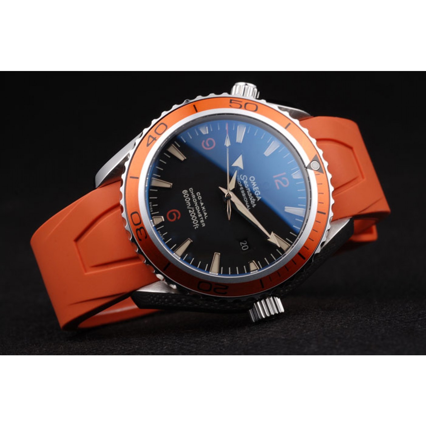 MiroTime Omega Swiss Seamaster Planet Ocean Big Size Orange Strap