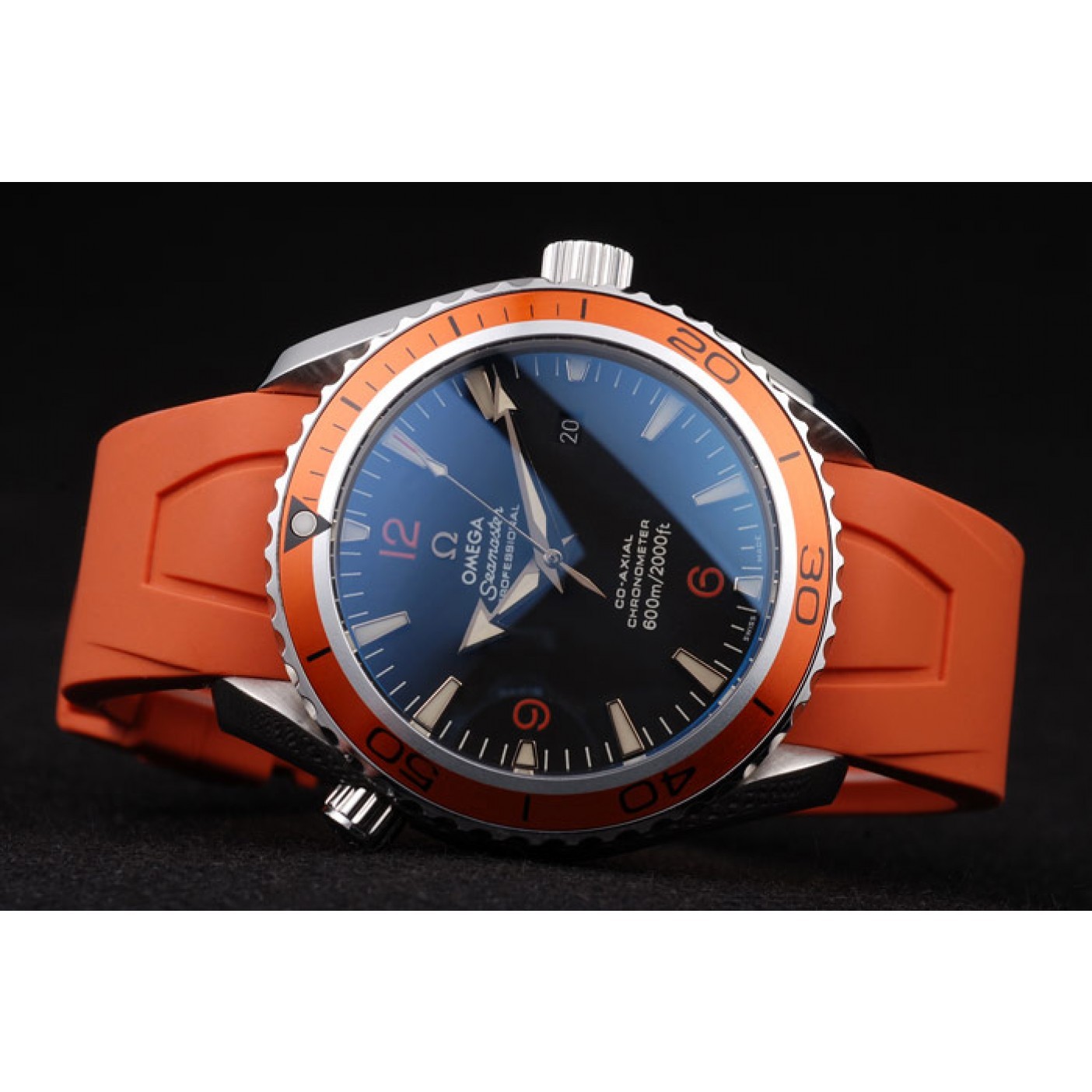 MiroTime Omega Swiss Seamaster Planet Ocean Big Size Orange Strap