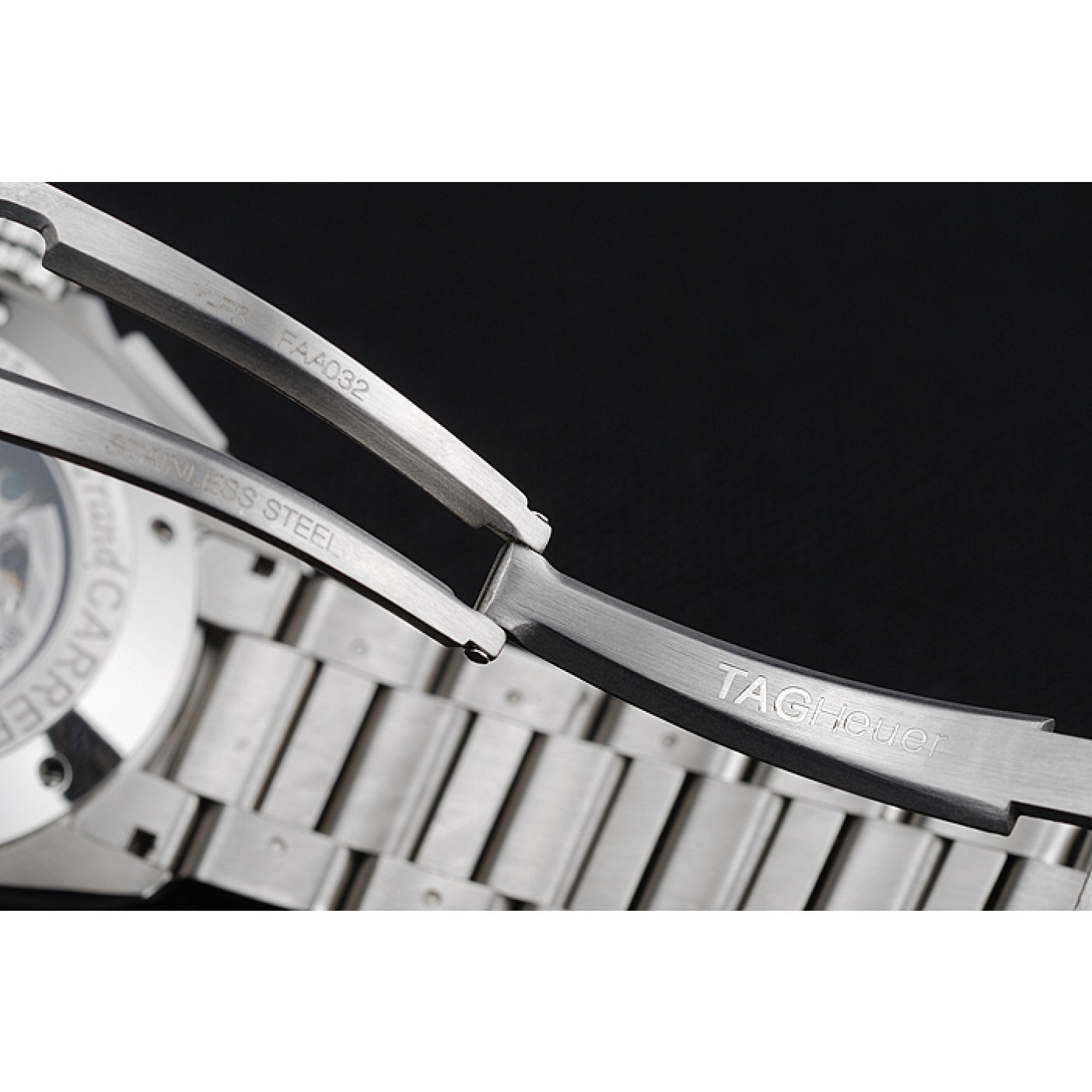 MiroTime Tag Heuer Swiss Carrera Tachymeter Bezel Stainless Steel Black Dial