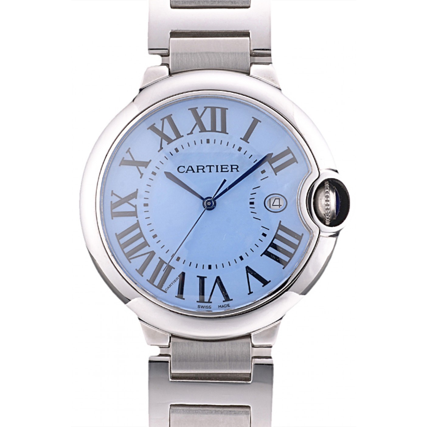 MiroTime Cartier Ballon Bleu 42mm Blue Dial Stainless Steel Case And Bracelet