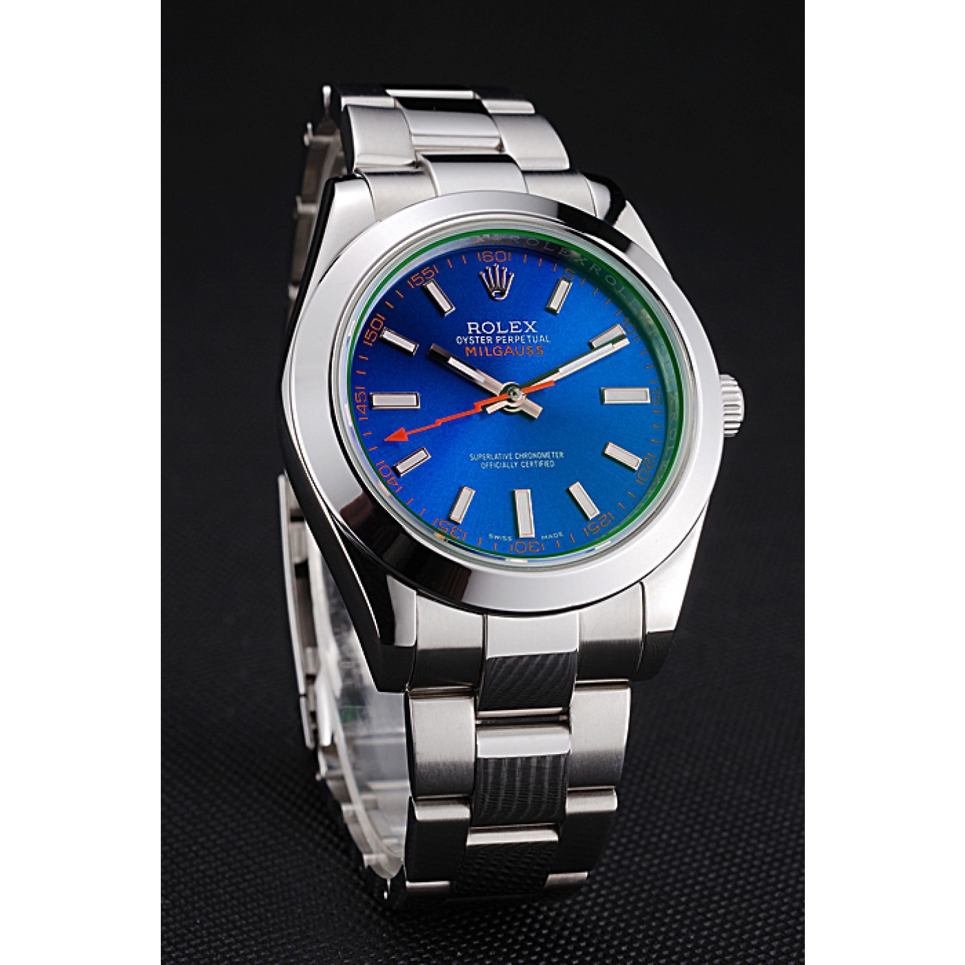 MiroTime Rolex Milgauss Blue Dial Stainless Steel Case And Bezel 622838