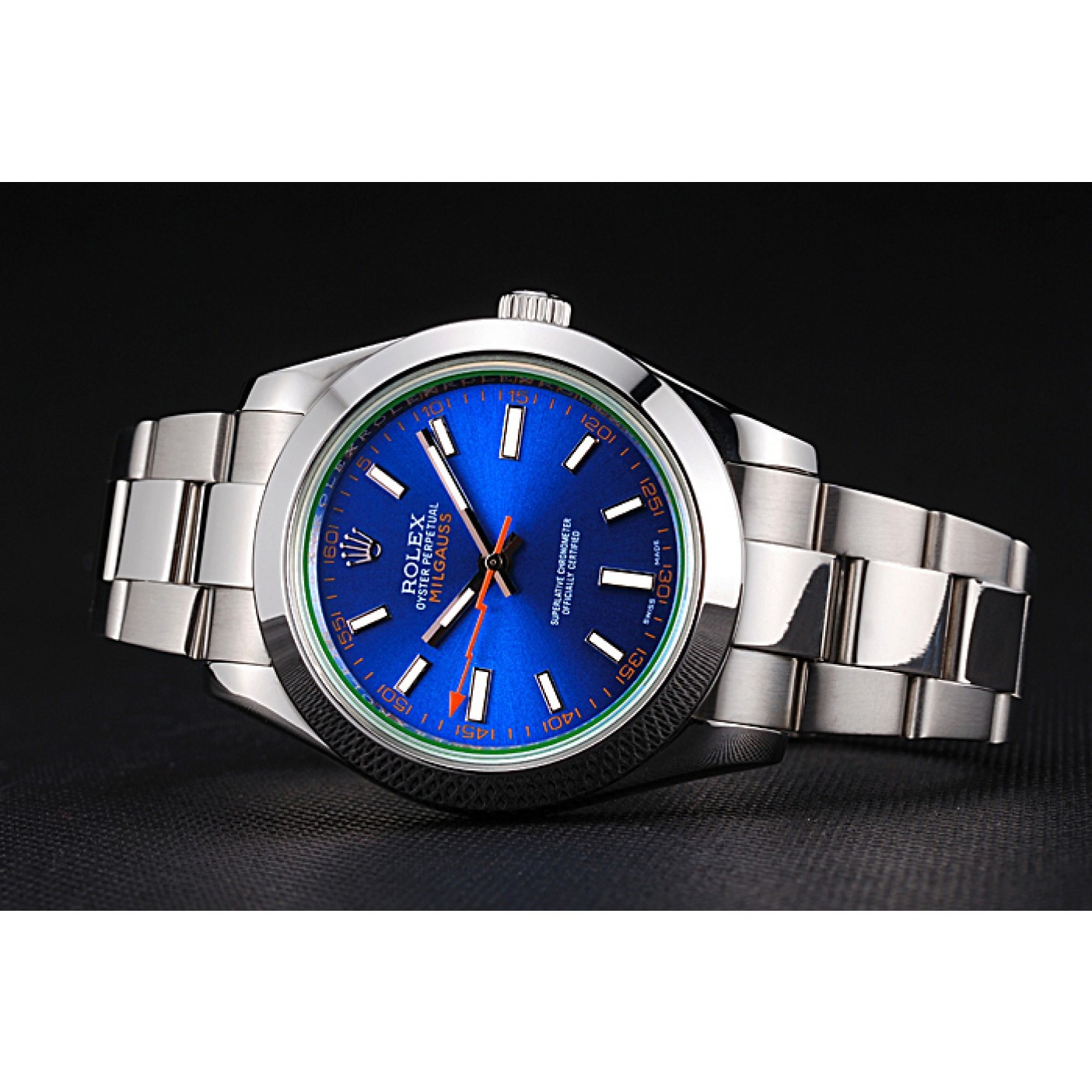 MiroTime Rolex Milgauss Blue Dial Stainless Steel Case And Bezel 622838