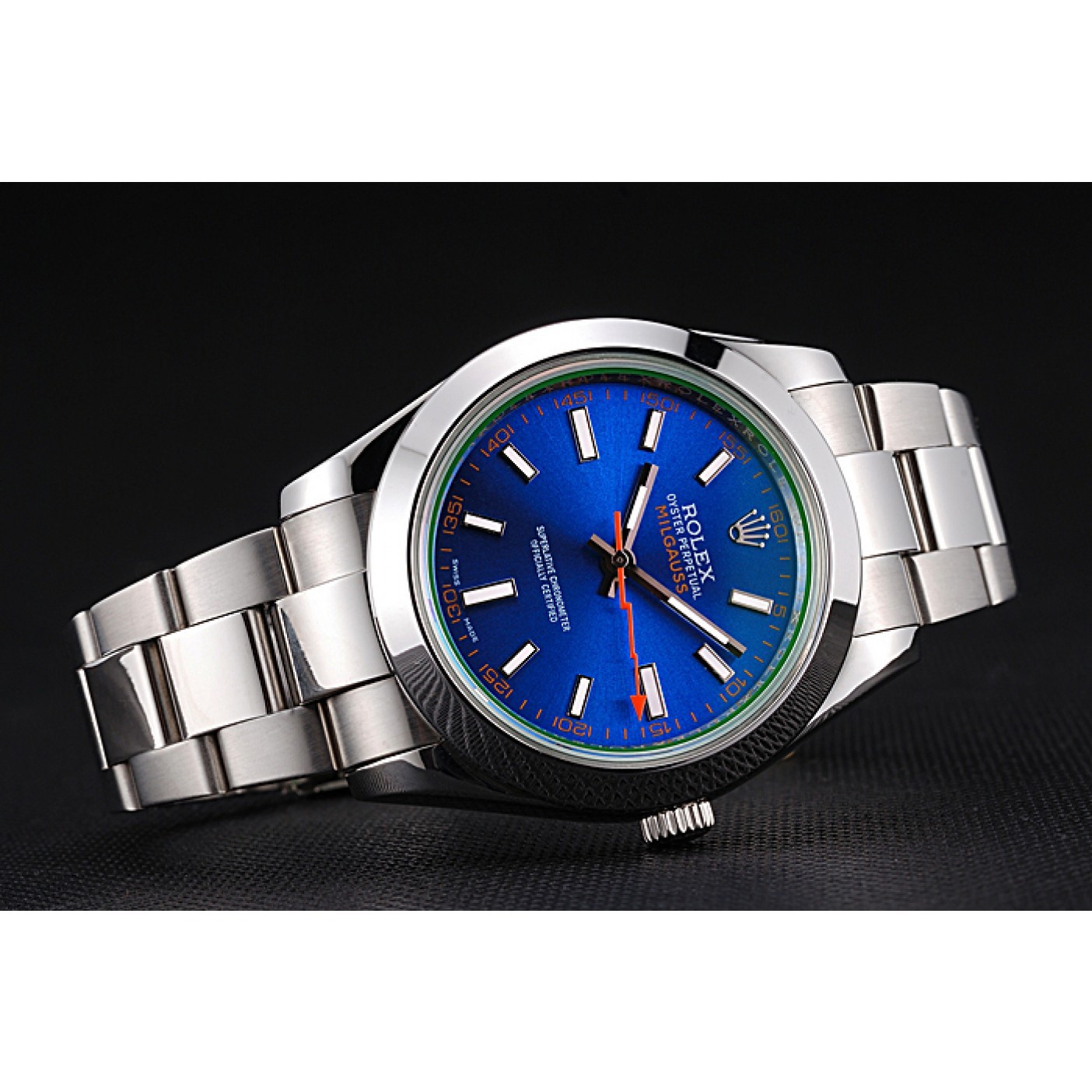 MiroTime Rolex Milgauss Blue Dial Stainless Steel Case And Bezel 622838