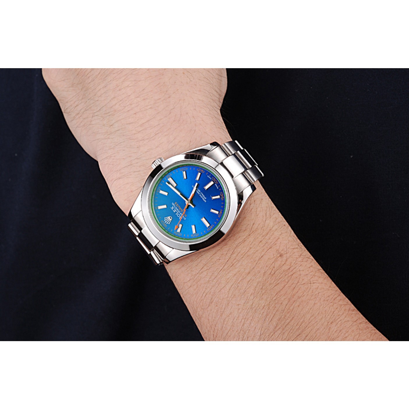 MiroTime Rolex Milgauss Blue Dial Stainless Steel Case And Bezel 622838