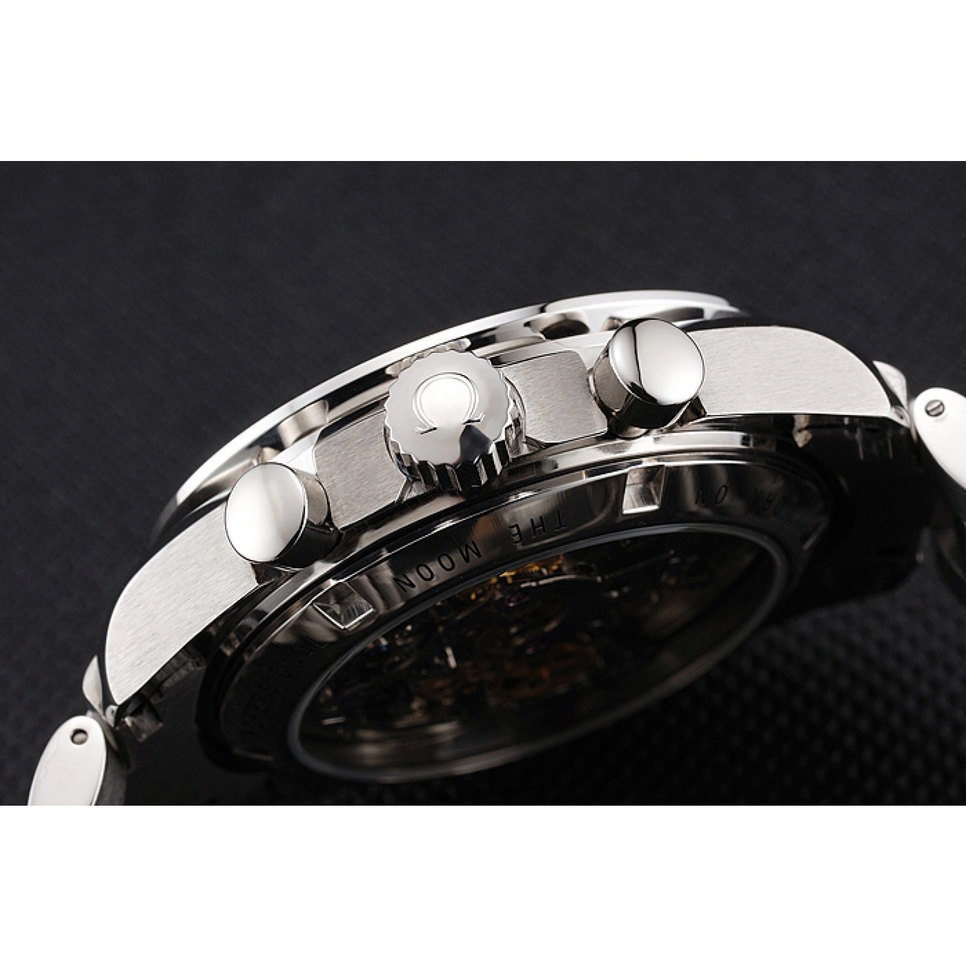 MiroTime Swiss Omega Speedmaster Professional Black Dial Stainless Steel Case And Bracelet